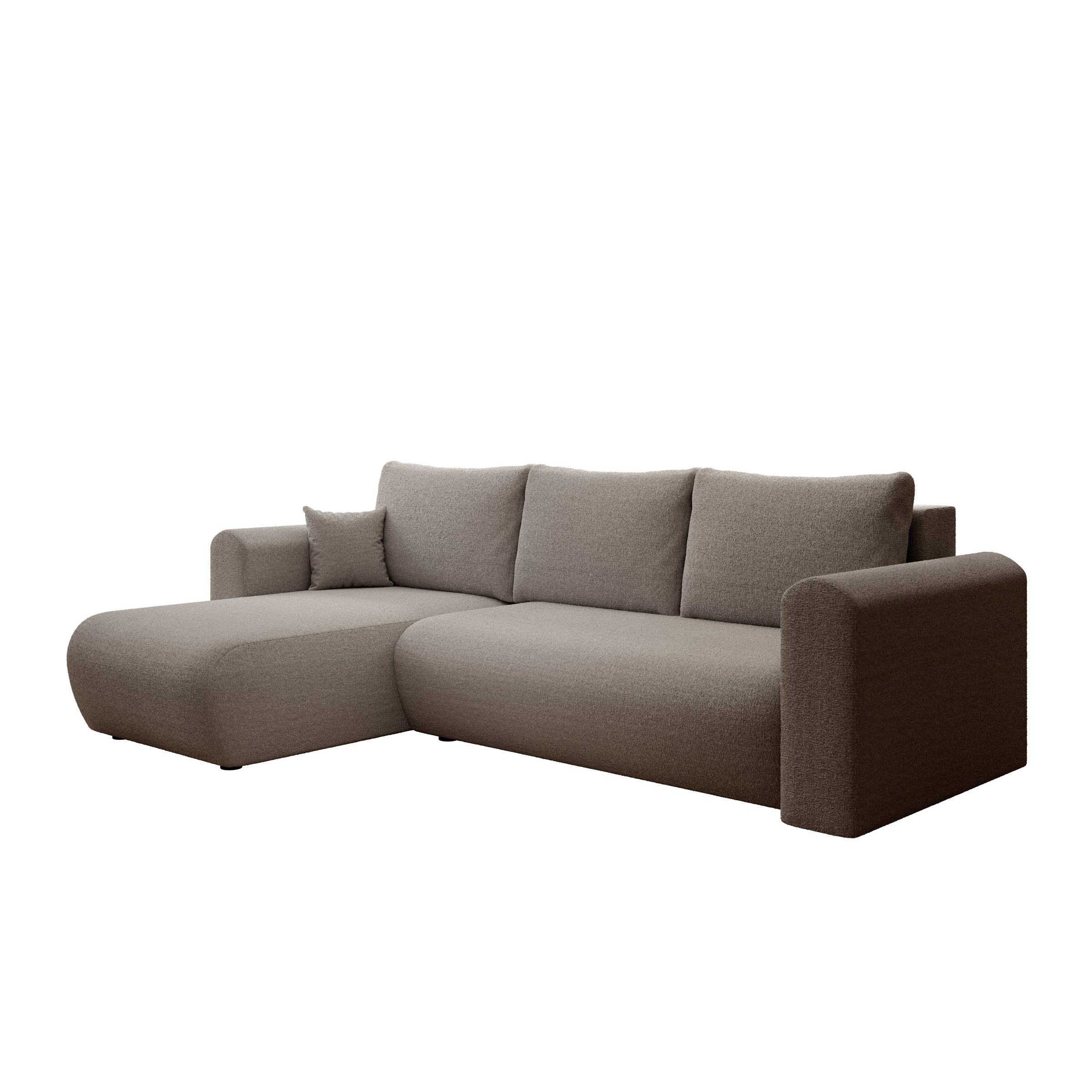Esencia - Hoekbank 3-zits met chaise longue - Stof beige - 252x158x80 cm - Image 5