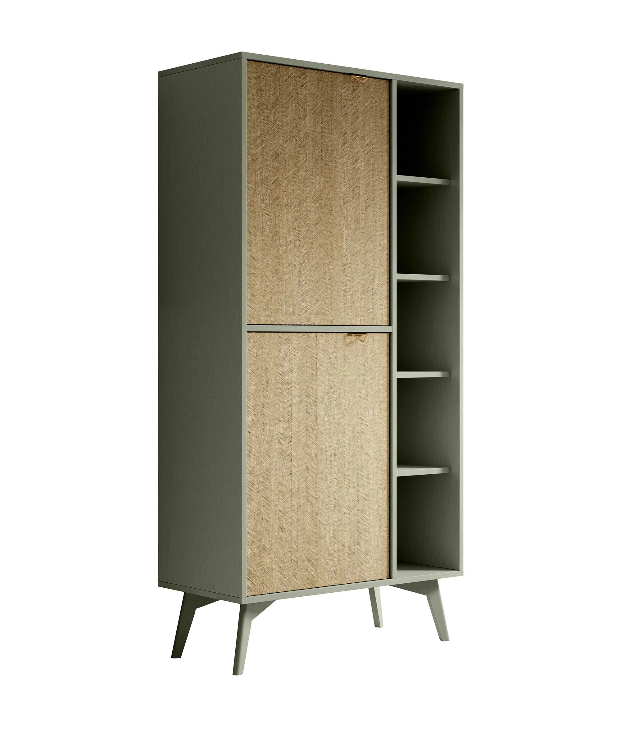 Essence - Boekenkast - Groen/licht eiken - 80x38x160 cm - Image 6