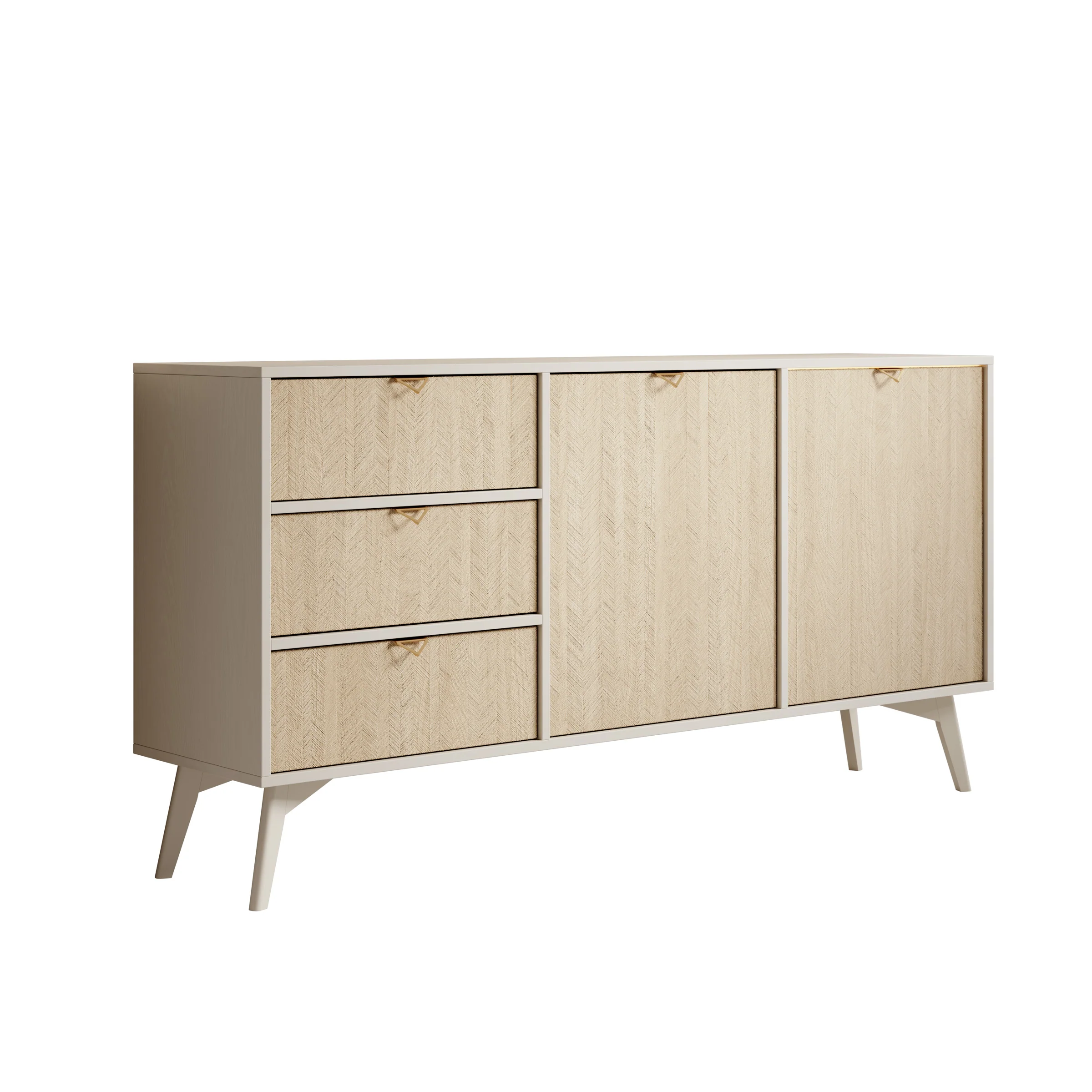 Essence - Dressoir - Beige/licht eiken - 158x38x81 cm - Image 7