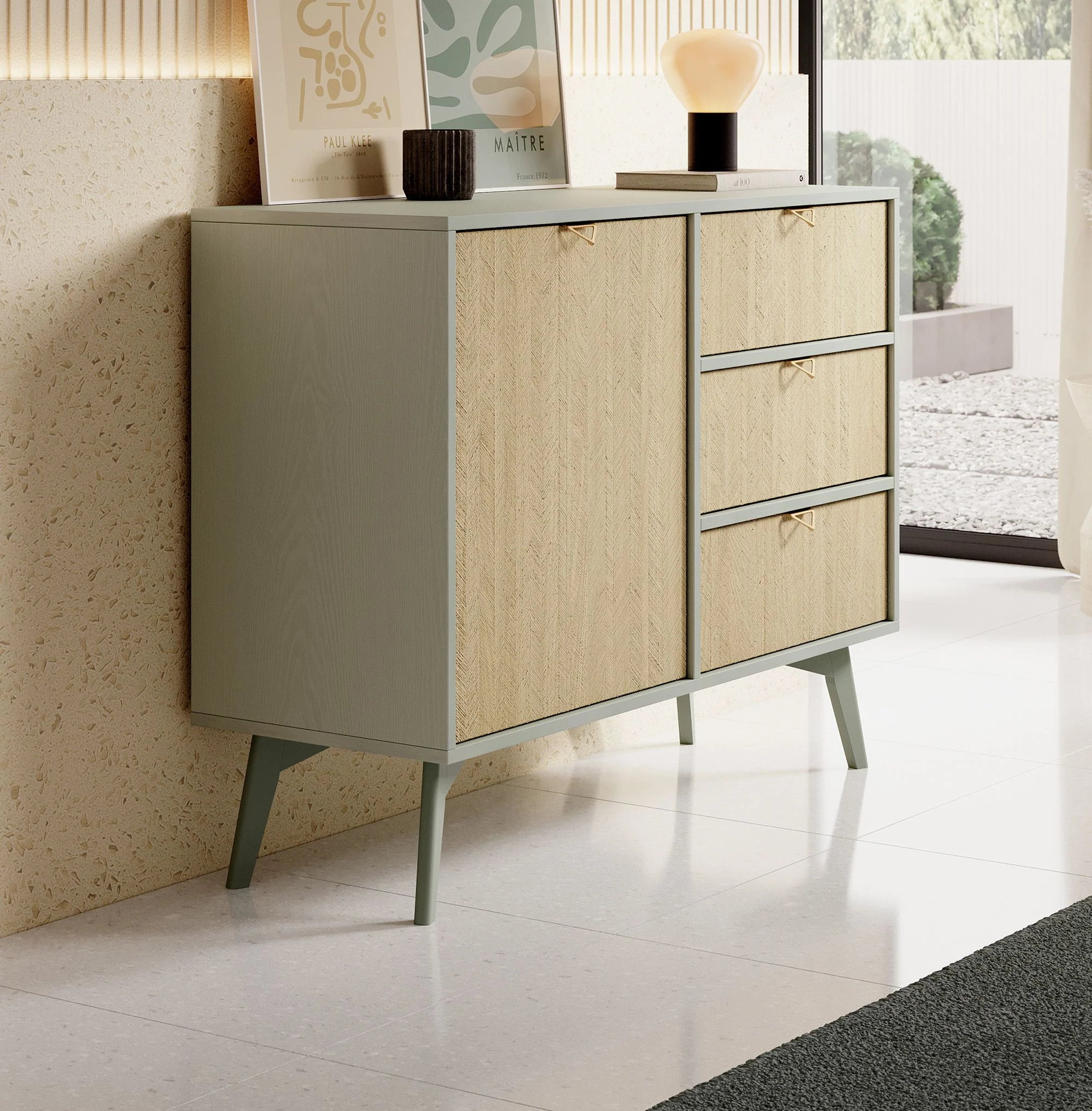Essence - Dressoir - Groen/licht eiken - 106x38x81 cm - Image 4