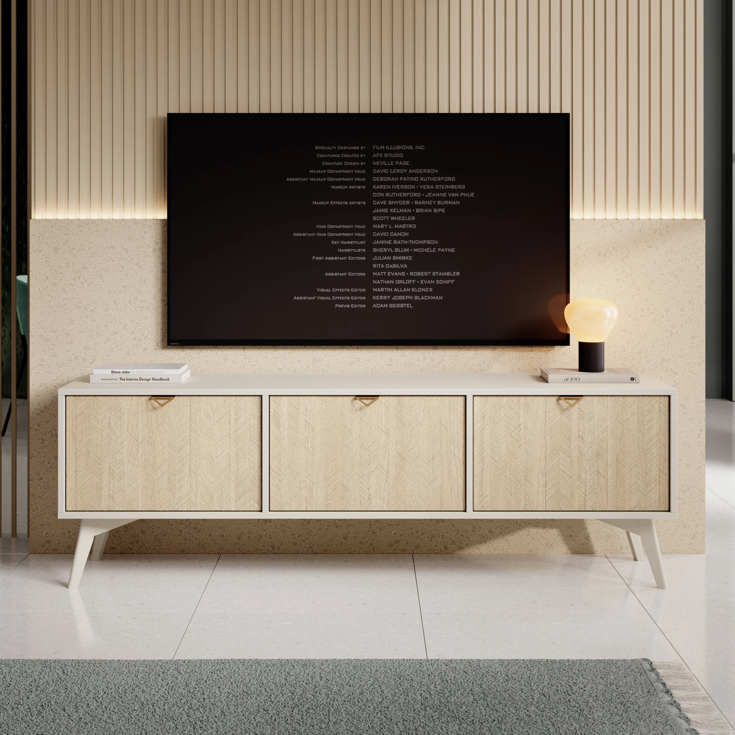 Essence - TV-Meubel - Beige/licht eiken - 158 cm - Image 3
