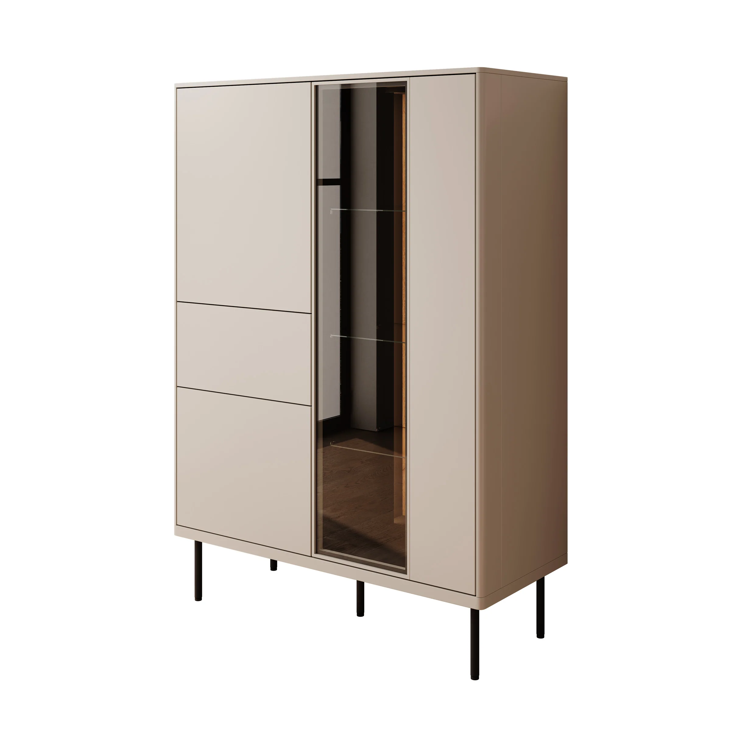 Estrella 2 - Vitrinekast - Beige - 98x41x140 cm - Image 7