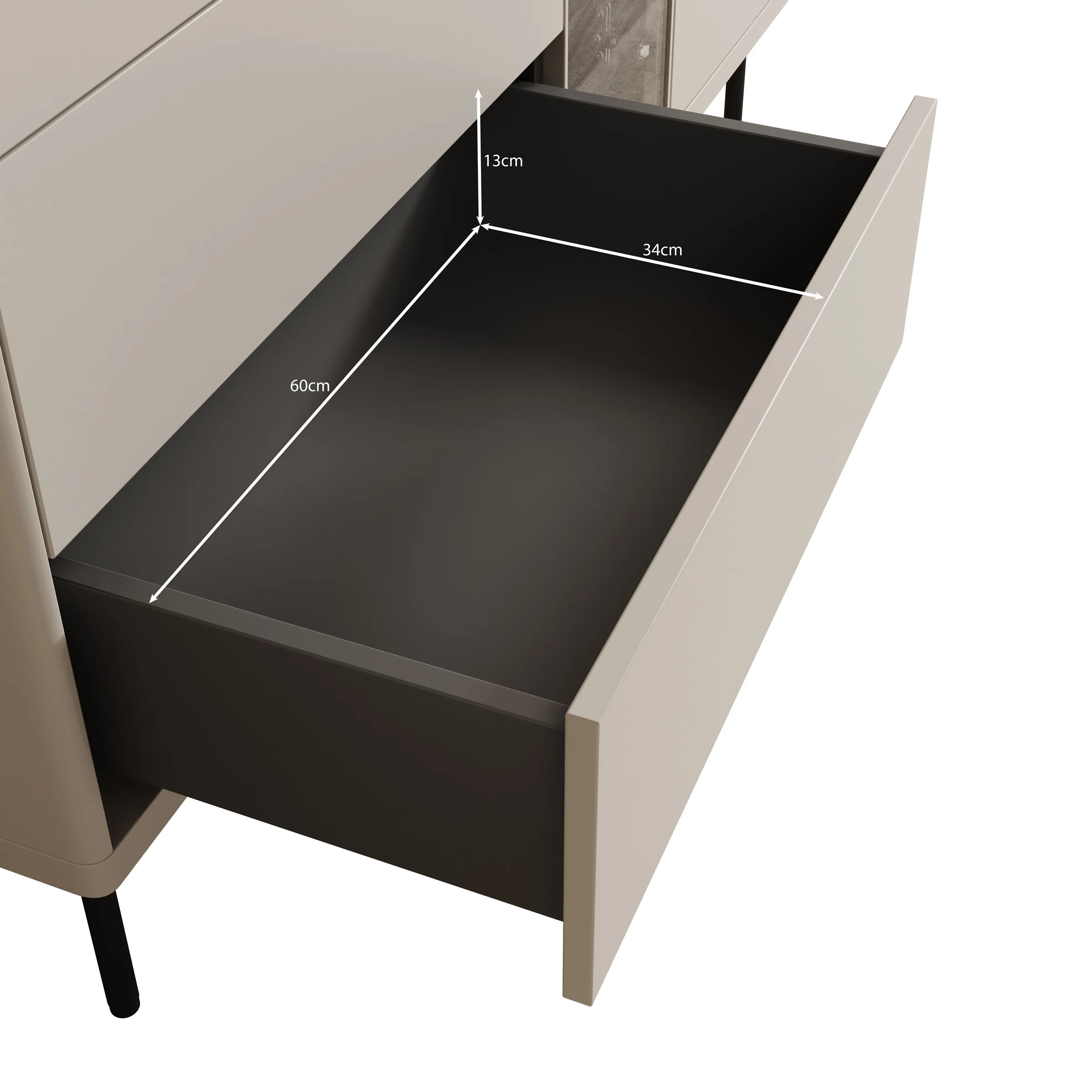 Estrella - Dressoir - Beige - 134x41x83 cm - Image 6