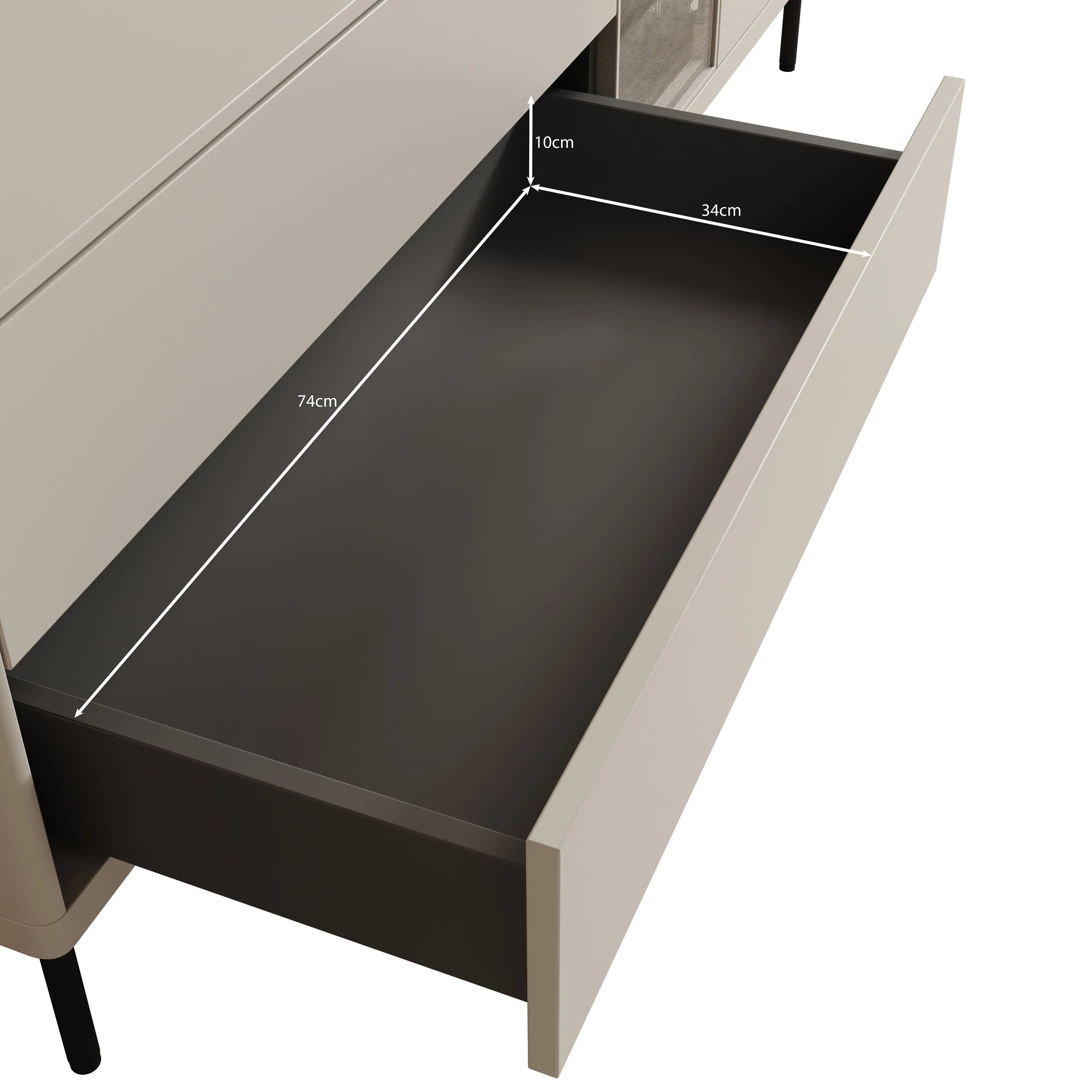 Estrella - TV-Meubel - Beige - 161x41x56 cm - Image 6