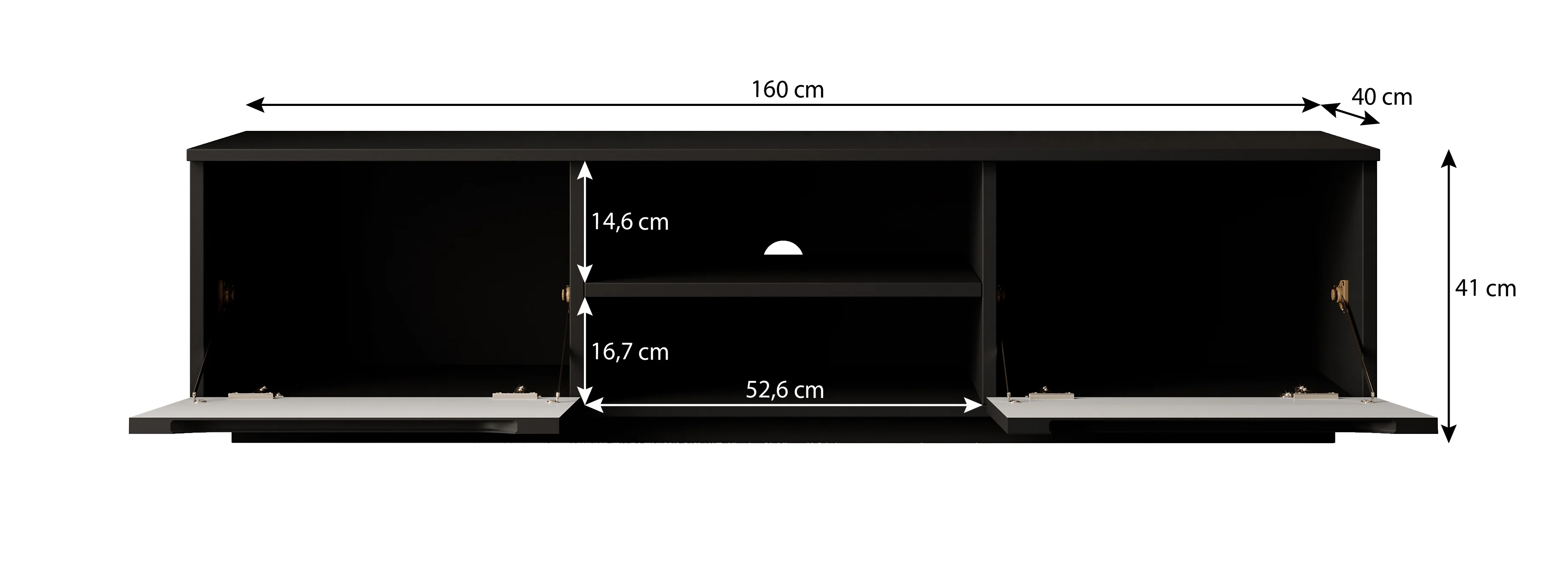 Fairmont - TV-Meubel - Mat zwart - 160 cm - Image 5