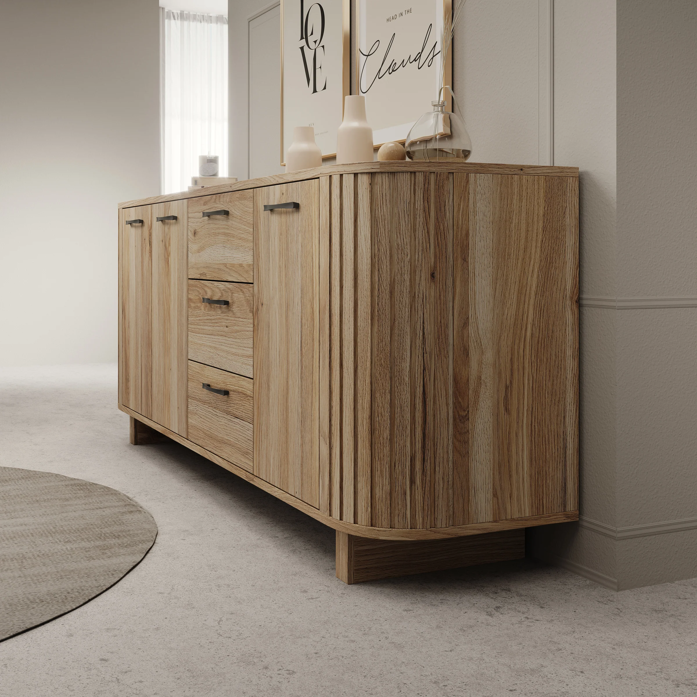 Falero - Dressoir - Eikenpatroon - 220x50x88 cm - Image 4