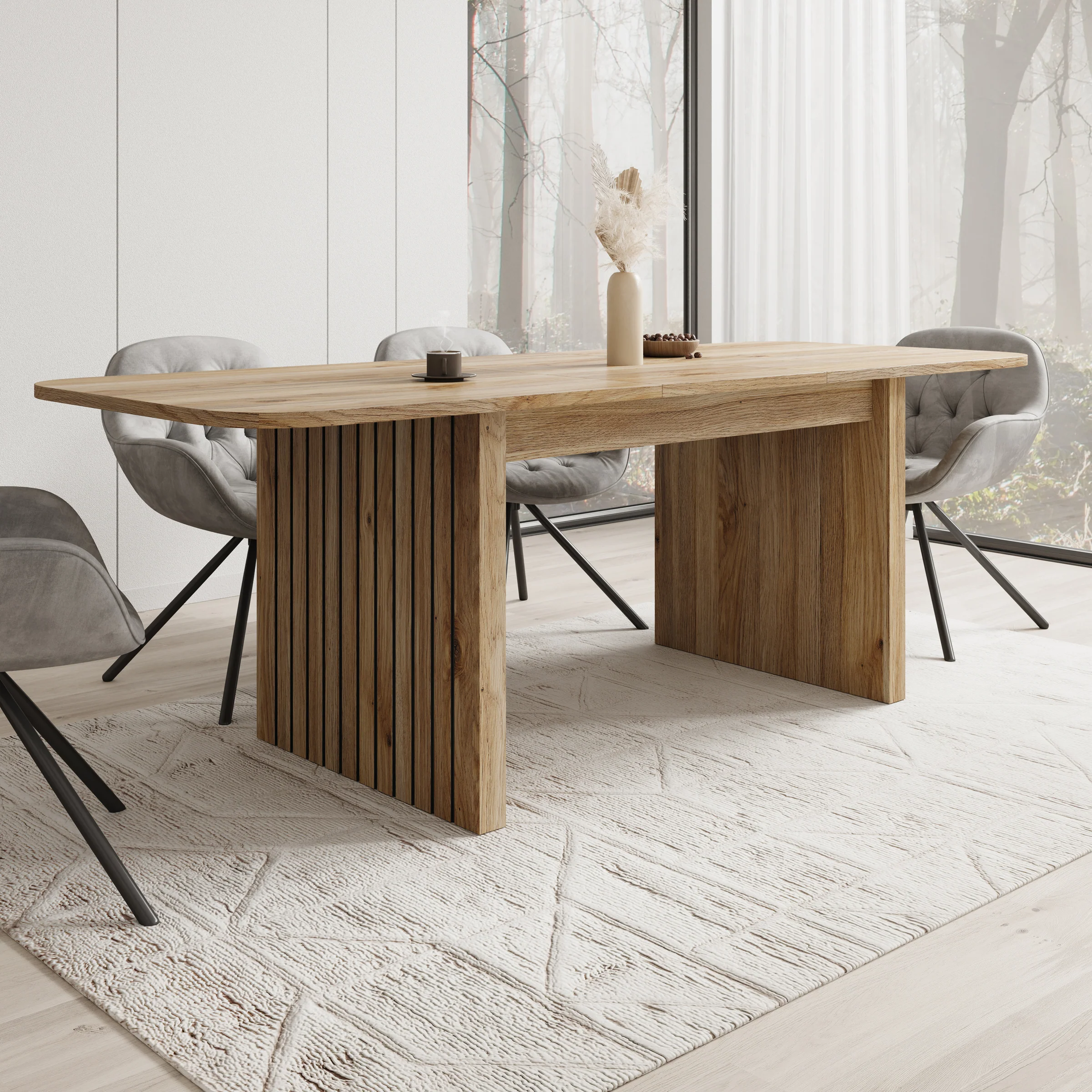 Falero - Eetkamertafel - Eiken - 180x90x77 cm