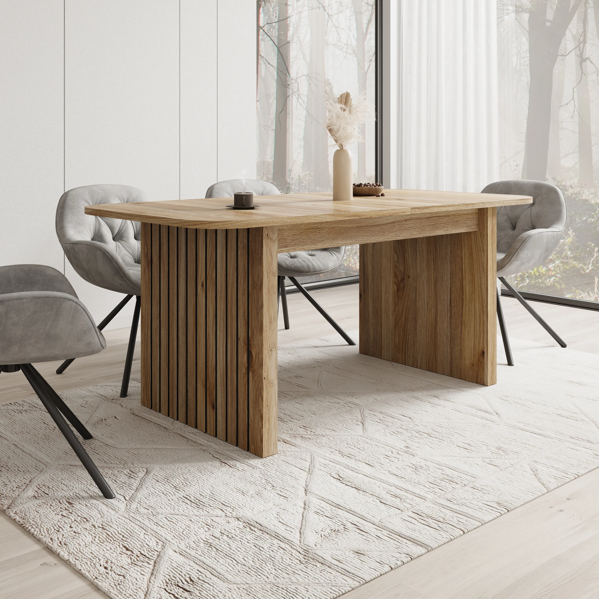 Falero - Eetkamertafel - Eiken - 180x90x77 cm - Image 4