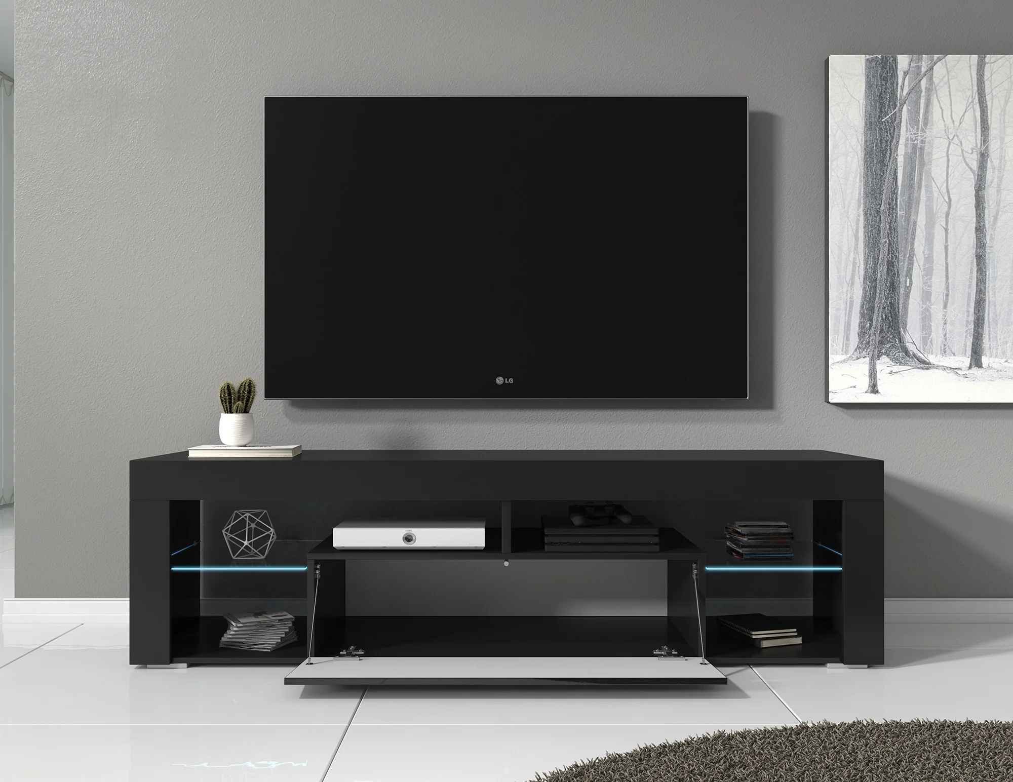 Fancy - TV-Meubel - Zwart  - 140 cm - Image 3