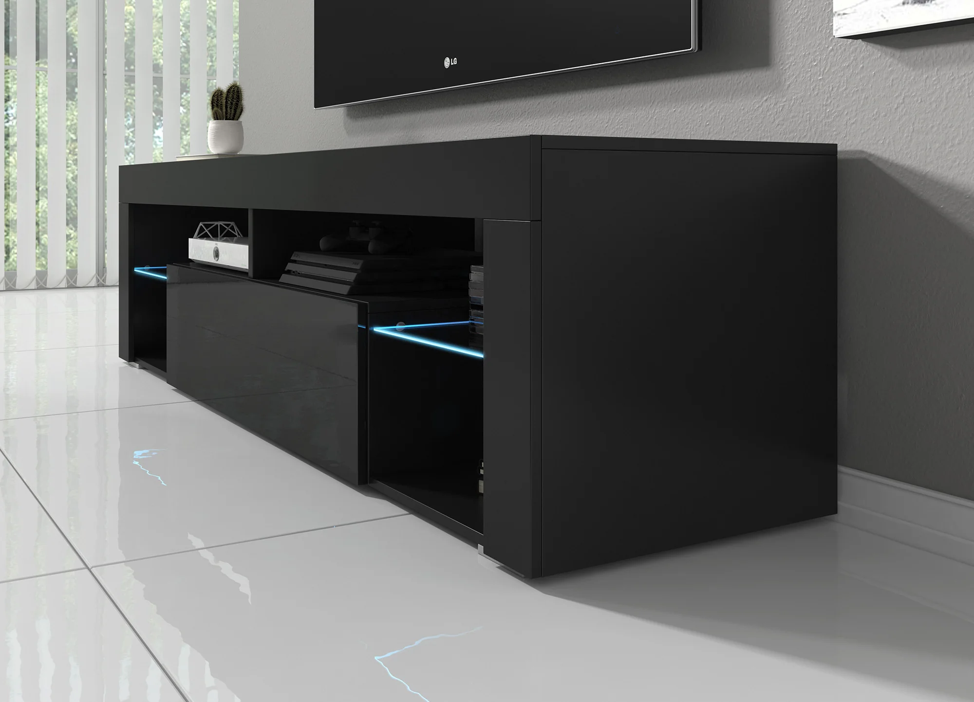 Fancy - TV-Meubel - Zwart  - 140 cm - Image 4