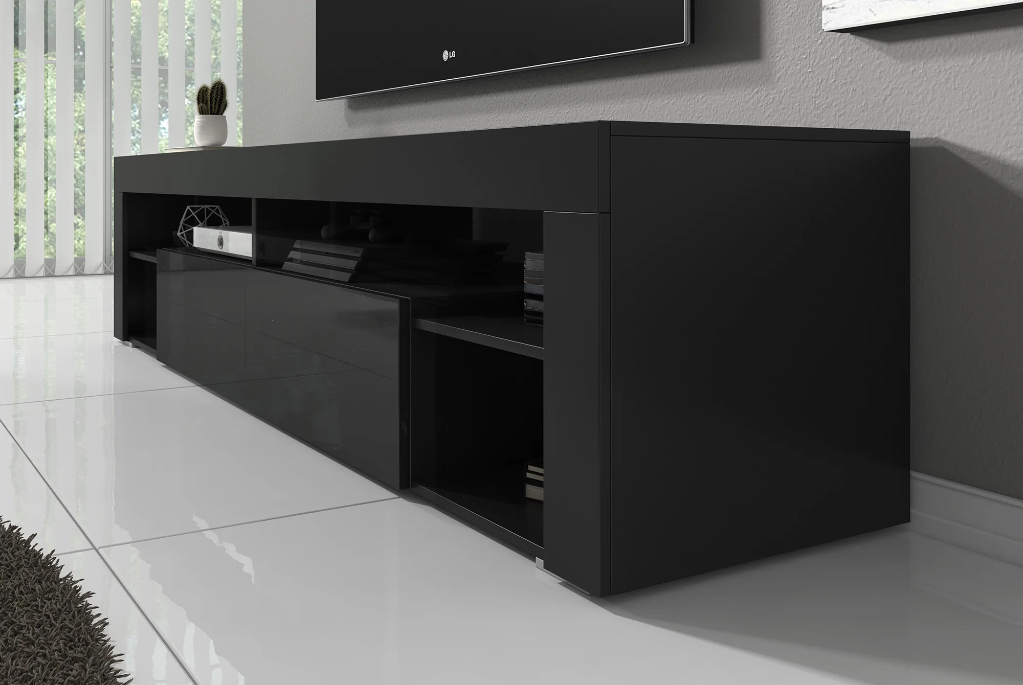 Fancy - TV-Meubel - Zwart  - 200 cm - Image 4
