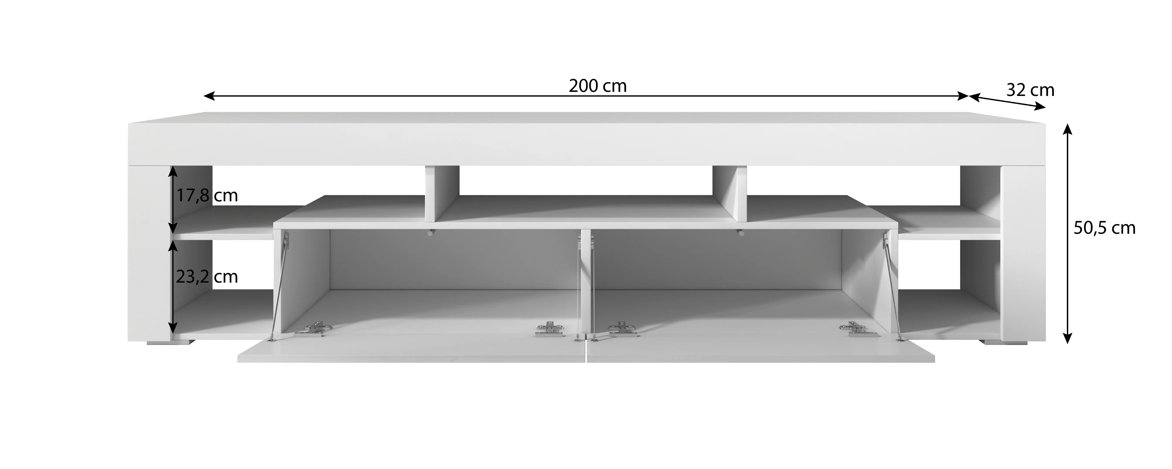 Fancy - TV-Meubel - Zwart  - 200 cm - Image 5