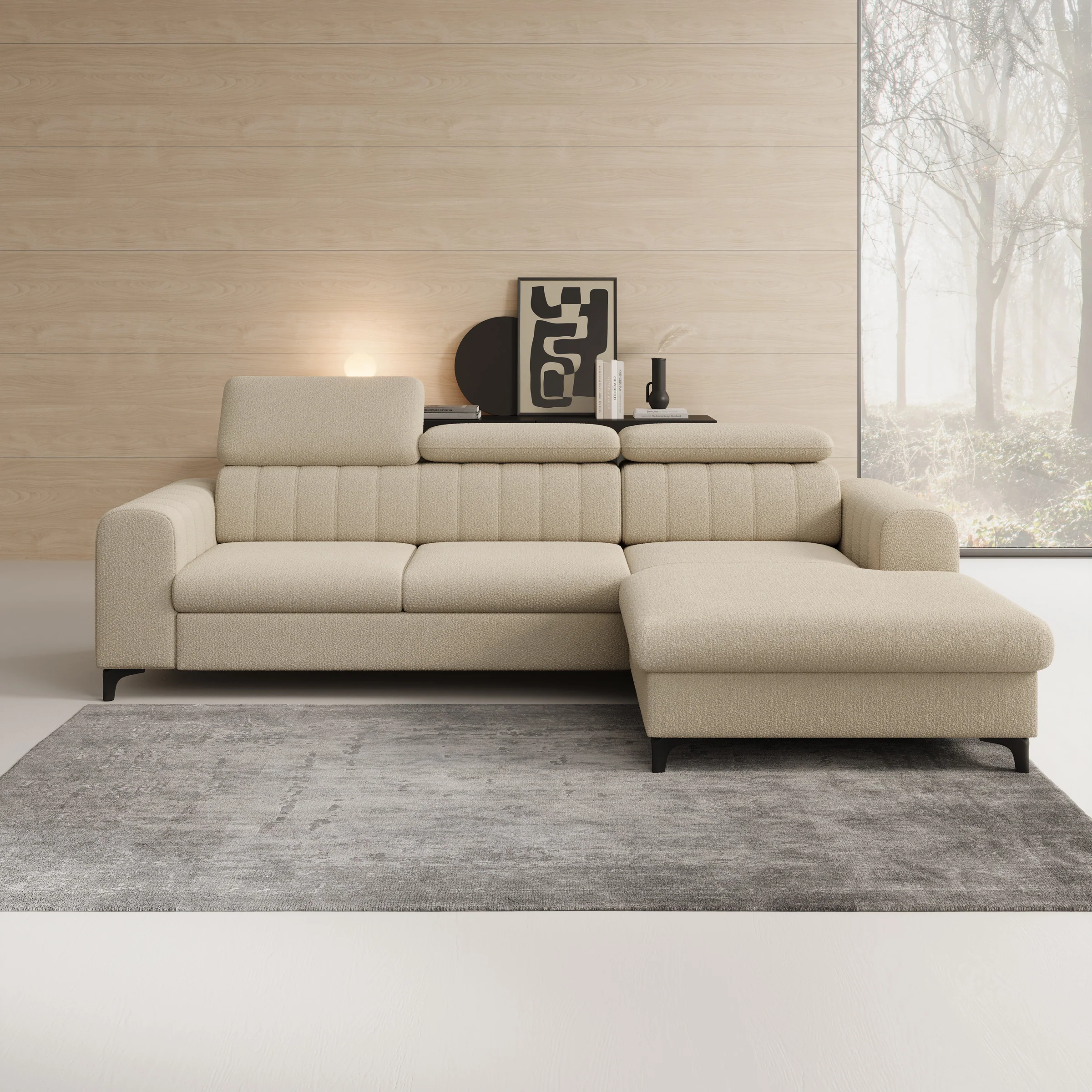 Fanoe - Hoekbank 3-zits met chaise longue - Stof beige - Rechts - Image 2