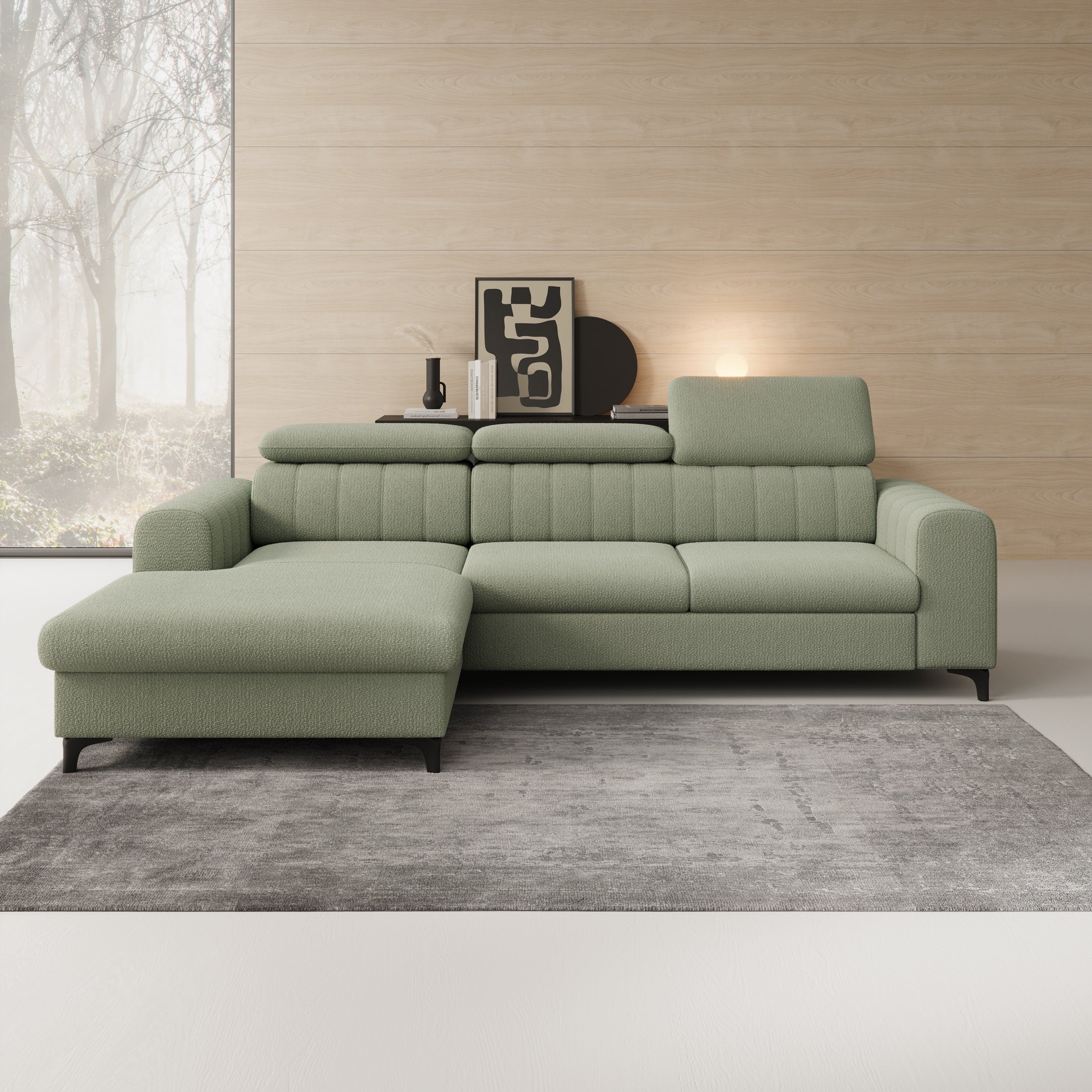 Fanoe - Hoekbank 3-zits met chaise longue - Stof groen - Links - Image 2