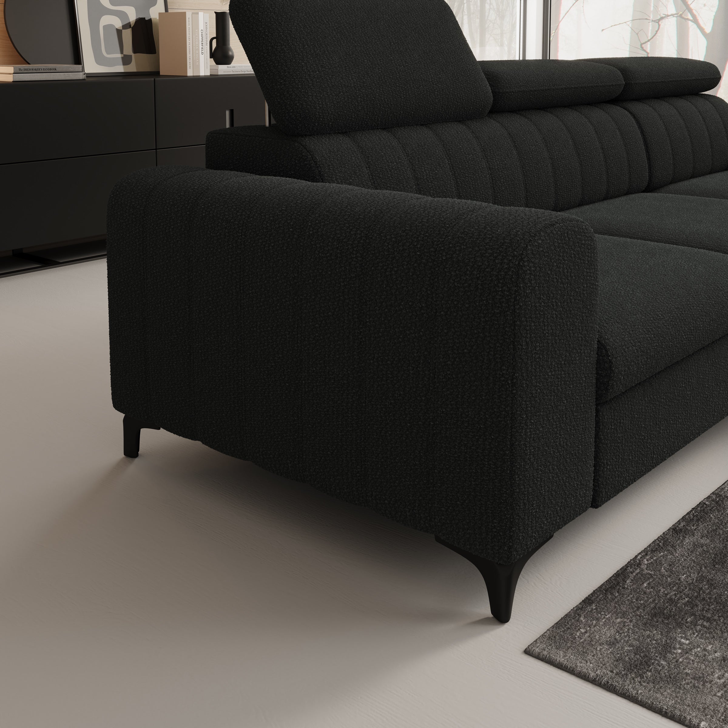 Fanoe - Hoekbank 3-zits met chaise longue - Stof zwart - Rechts - Image 3