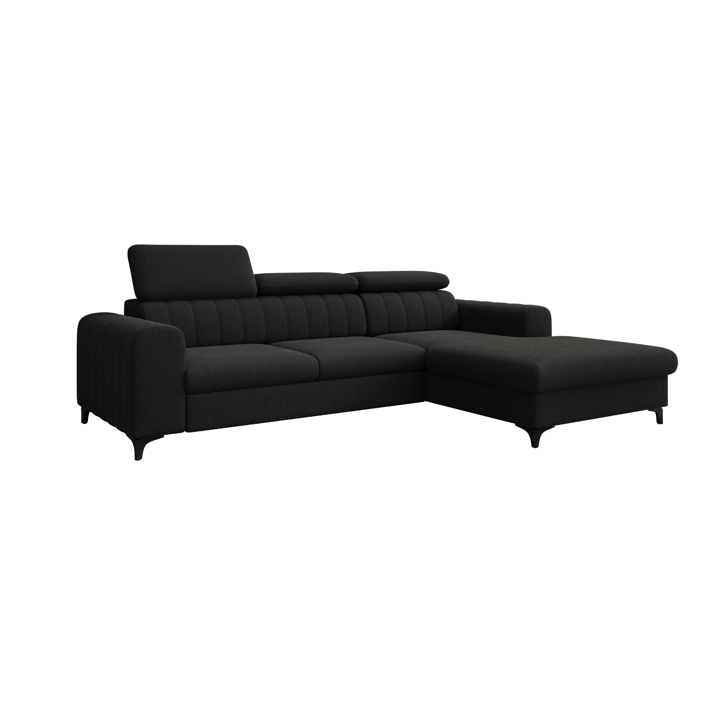 Fanoe - Hoekbank 3-zits met chaise longue - Stof zwart - Rechts - Image 5