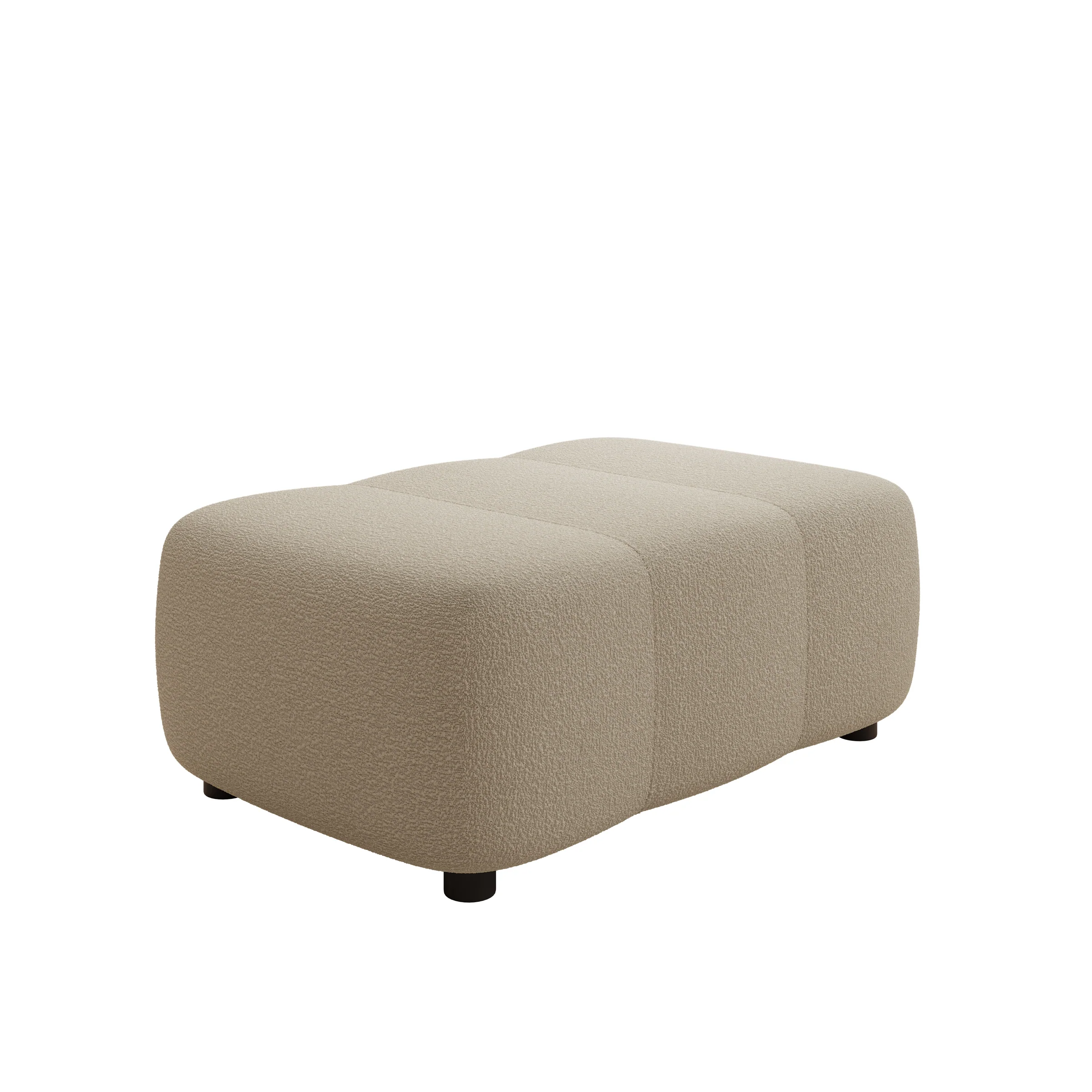 Feather - Poef - Teddystof beige - 93x62x38 cm - Image 4