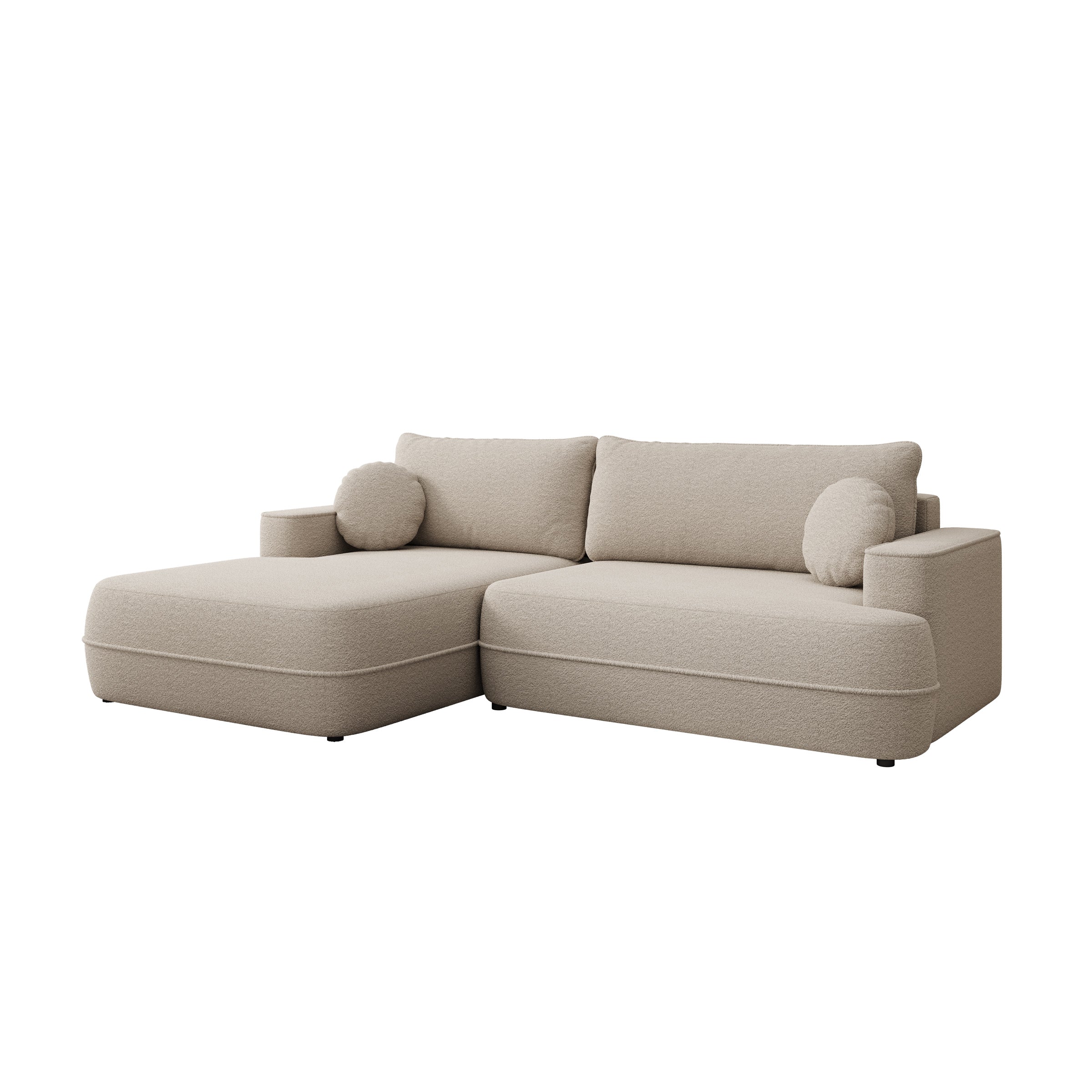 Fensa - Hoekbank 3-zits met chaise longue - Stof beige - Links - Image 4
