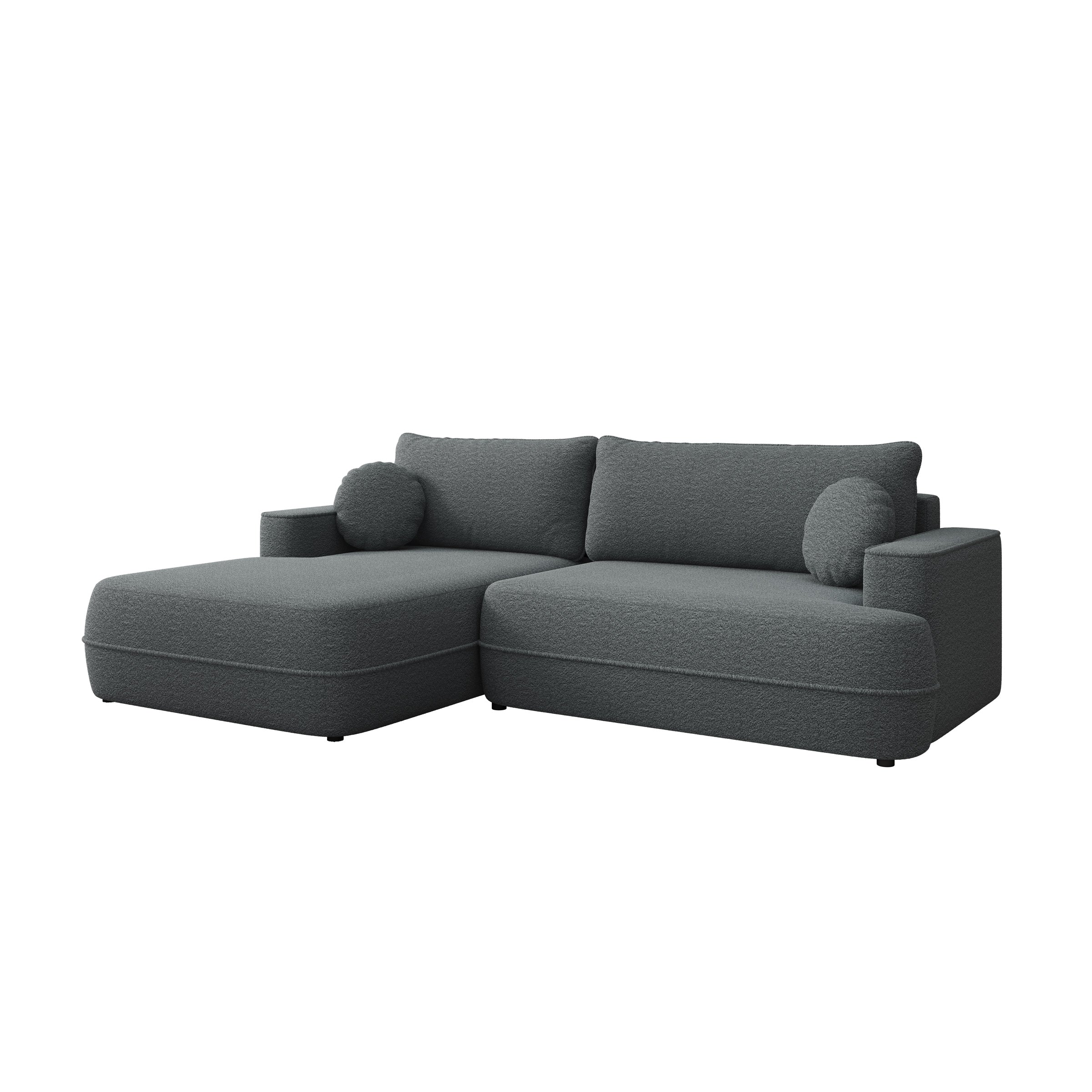 Fensa - Hoekbank 3-zits met chaise longue - Stof grijs - Links - Image 4