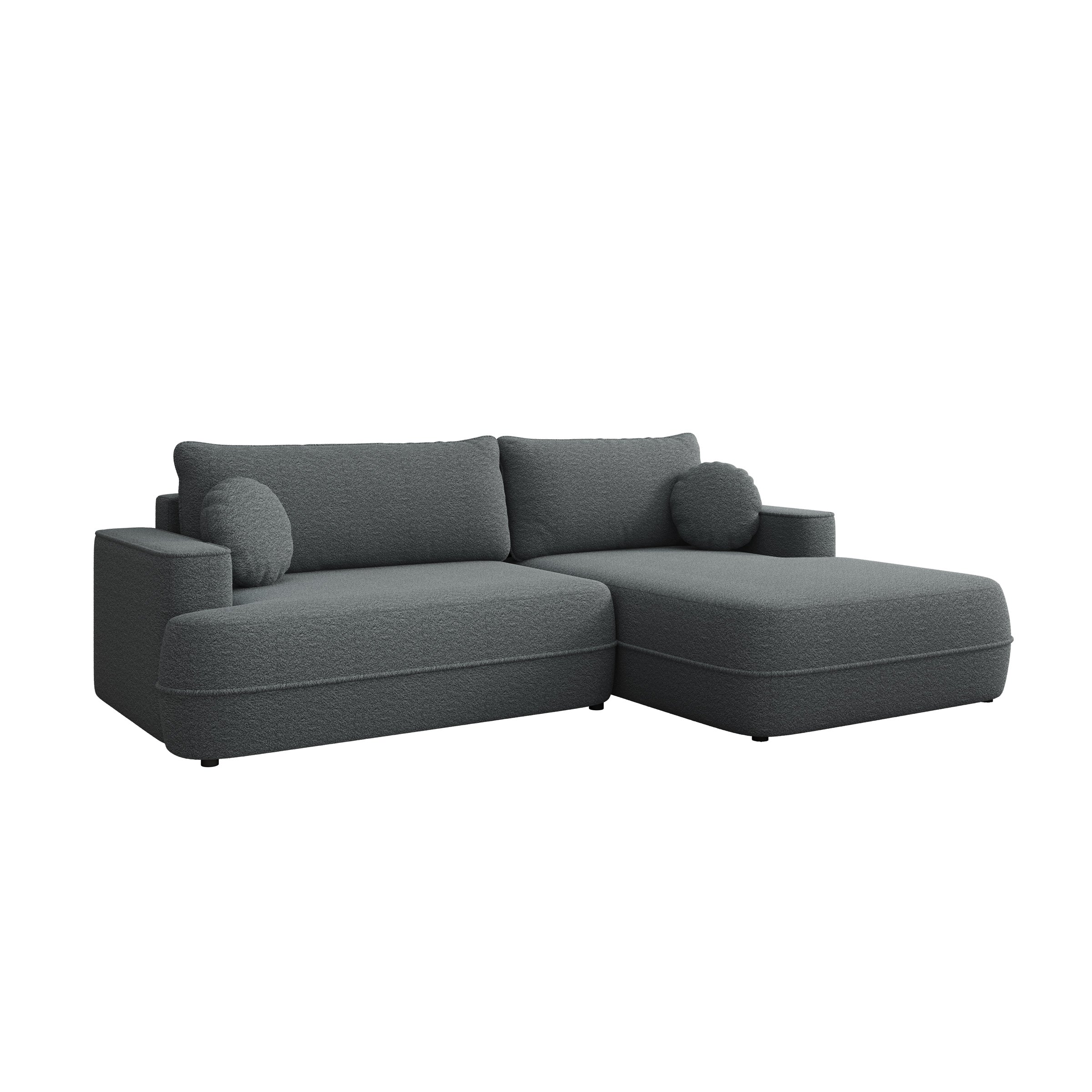 Fensa - Hoekbank 3-zits met chaise longue - Stof grijs - Rechts - Image 4