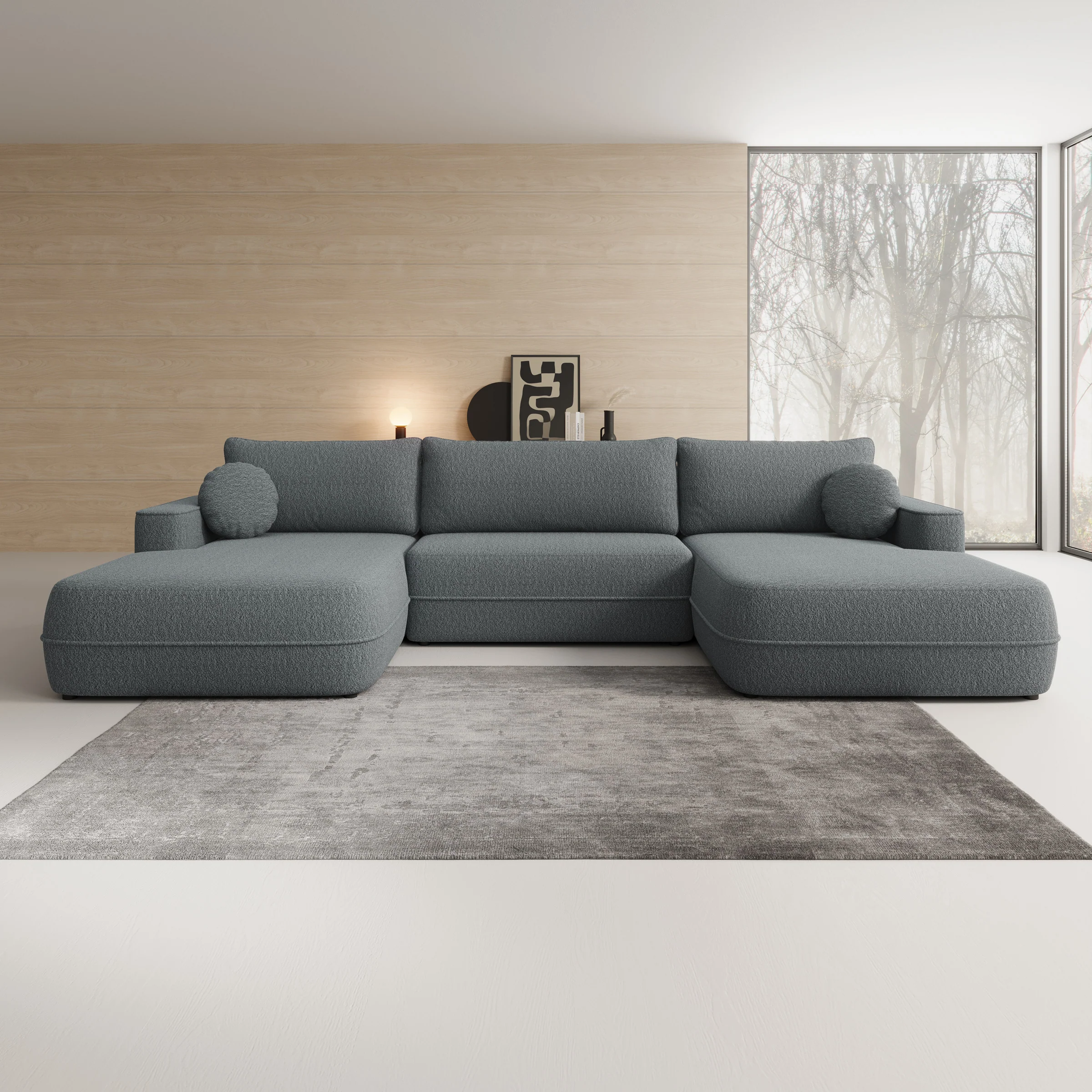 Fensa XL - Hoekbank 5-zits met chaise longue - Stof grijs - Image 2