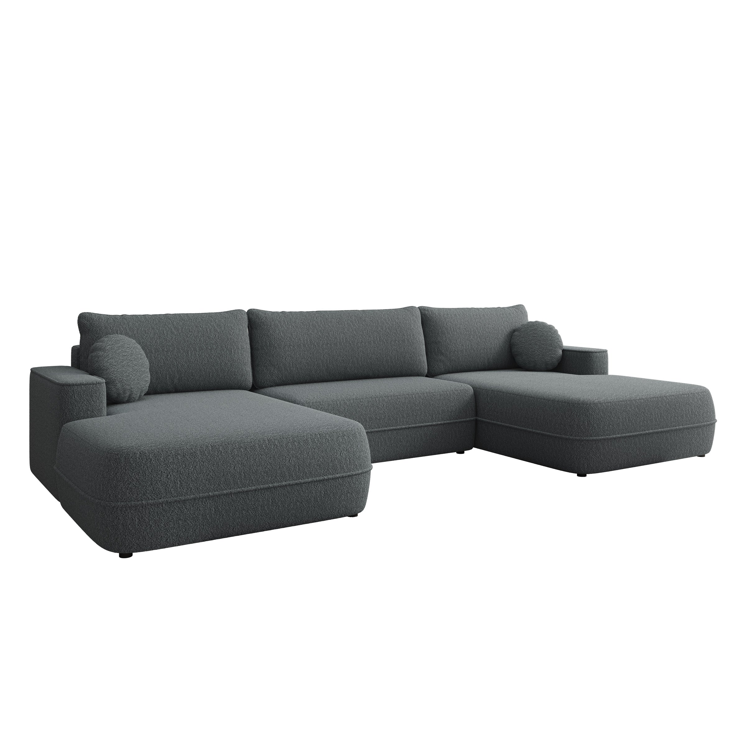 Fensa XL - Hoekbank 5-zits met chaise longue - Stof grijs - Image 4