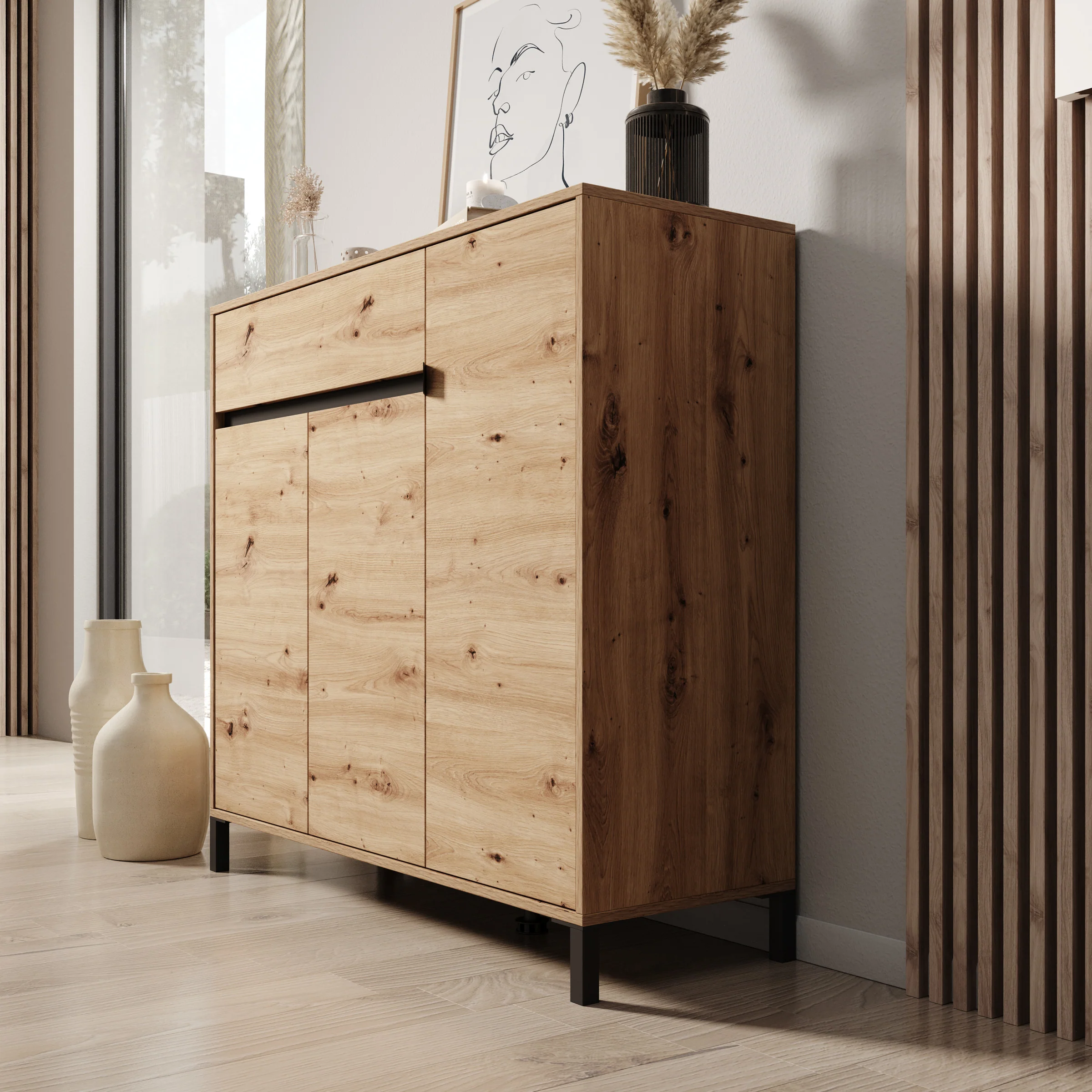 Finta - Schoenenkast - Eiken - 119x40x110 cm - Image 4
