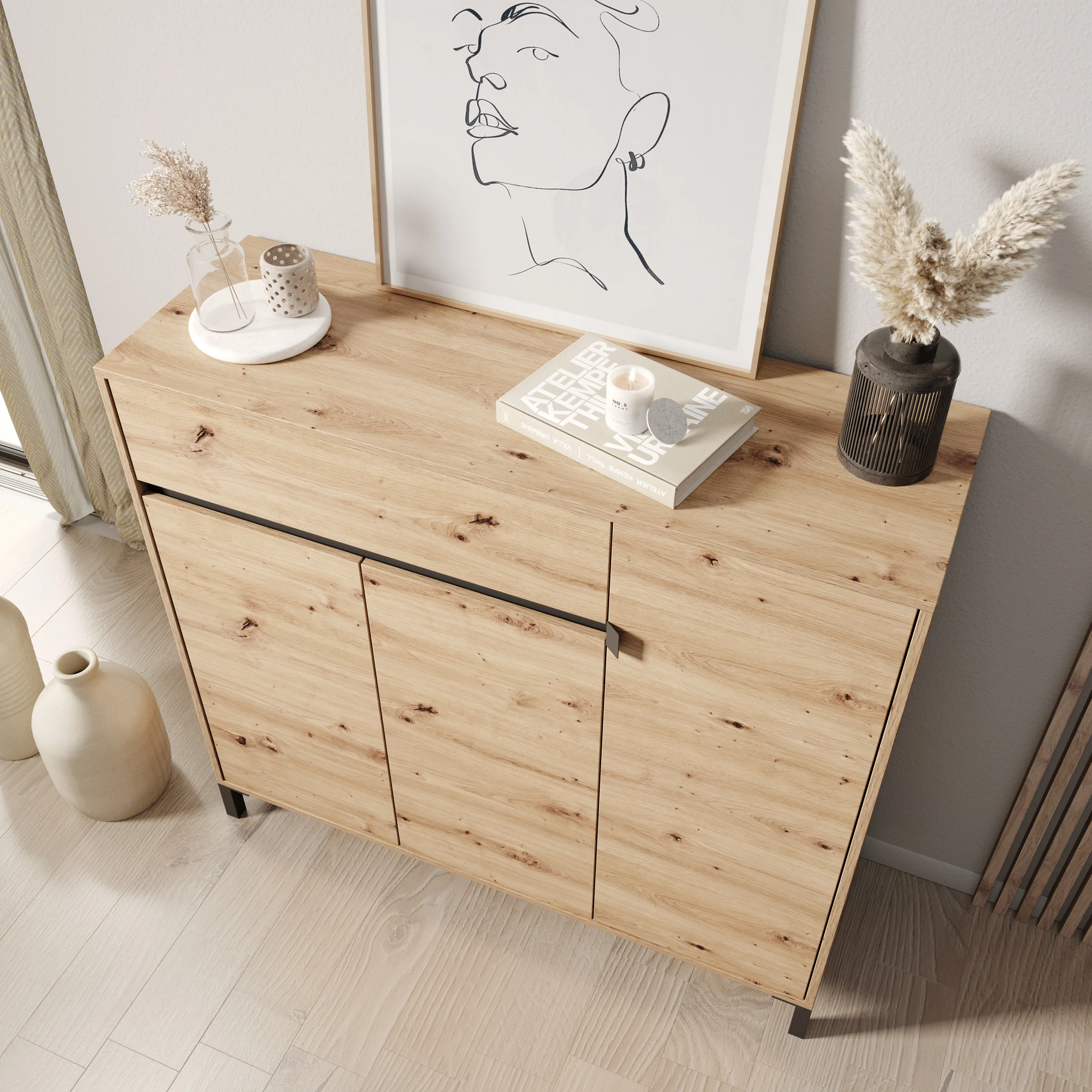 Finta - Schoenenkast - Eiken - 119x40x110 cm - Image 5