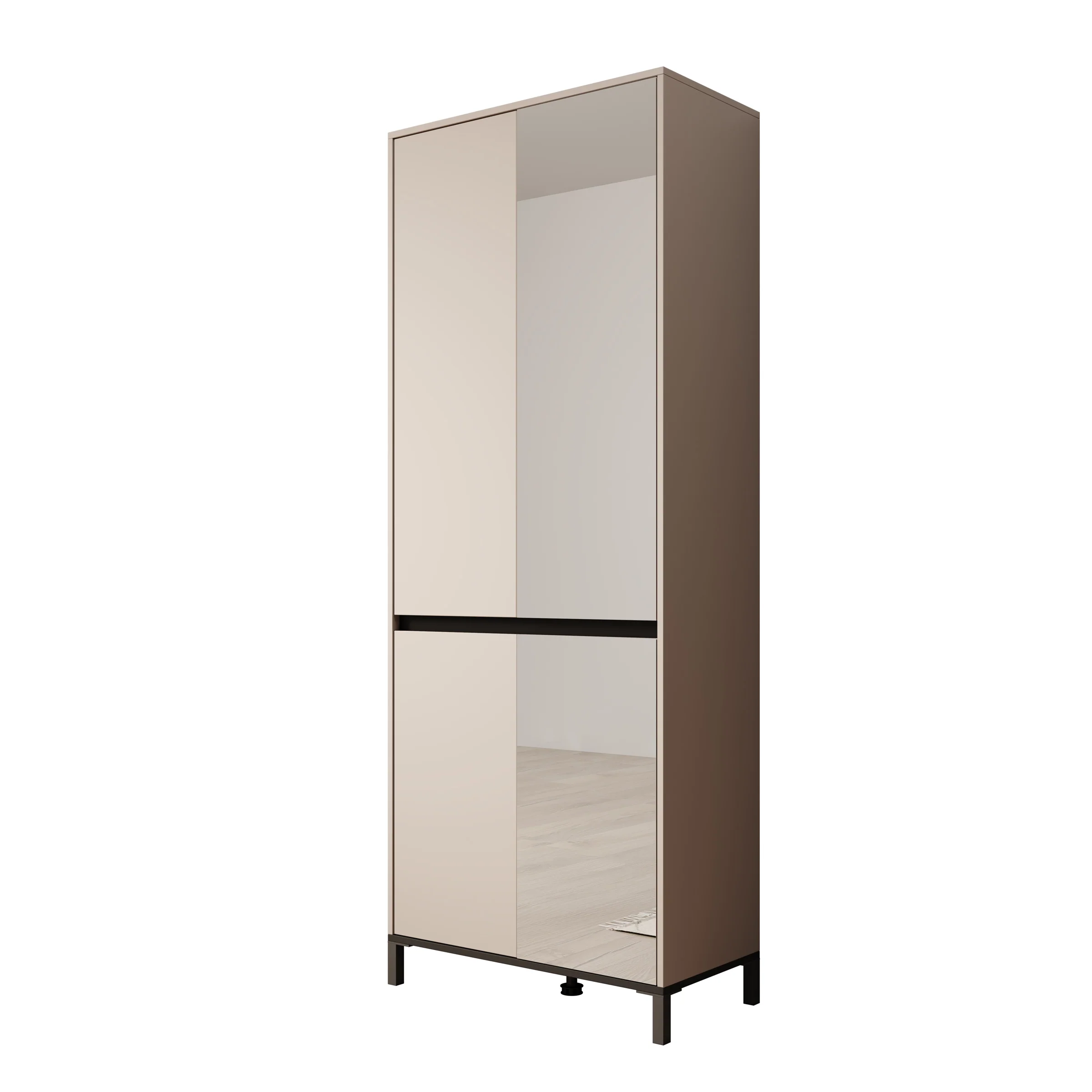 Finta - Schoenenkast met spiegel - Beige - 80x40x206 cm - Image 6
