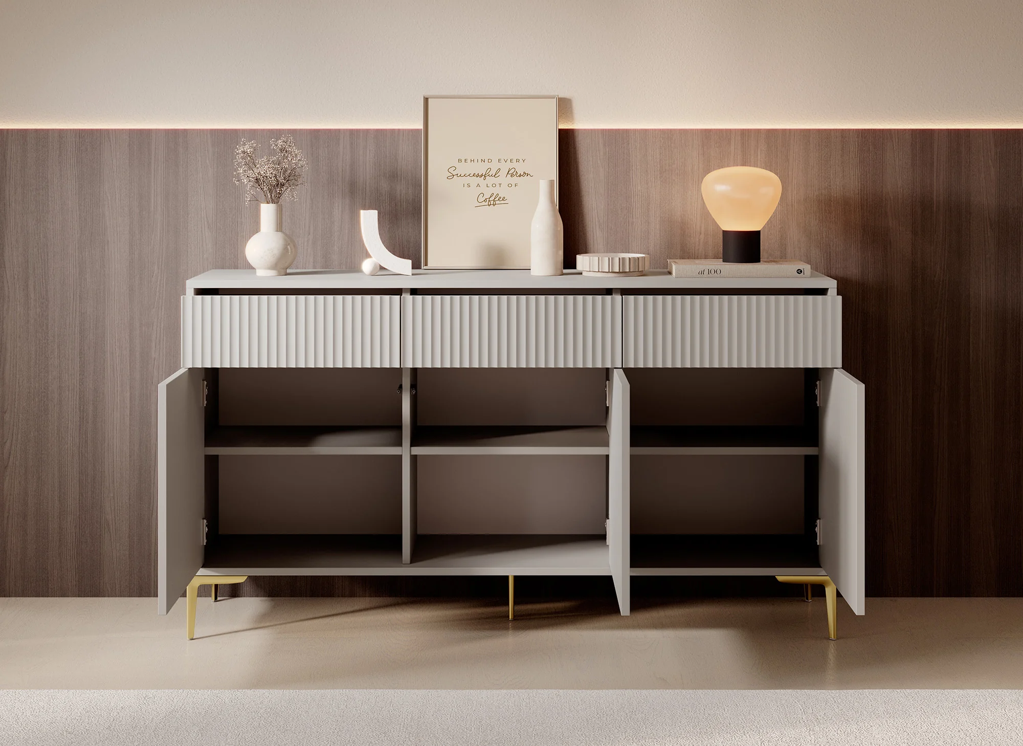 Five - Dressoir - Beige - 152x38x84 cm - Image 3
