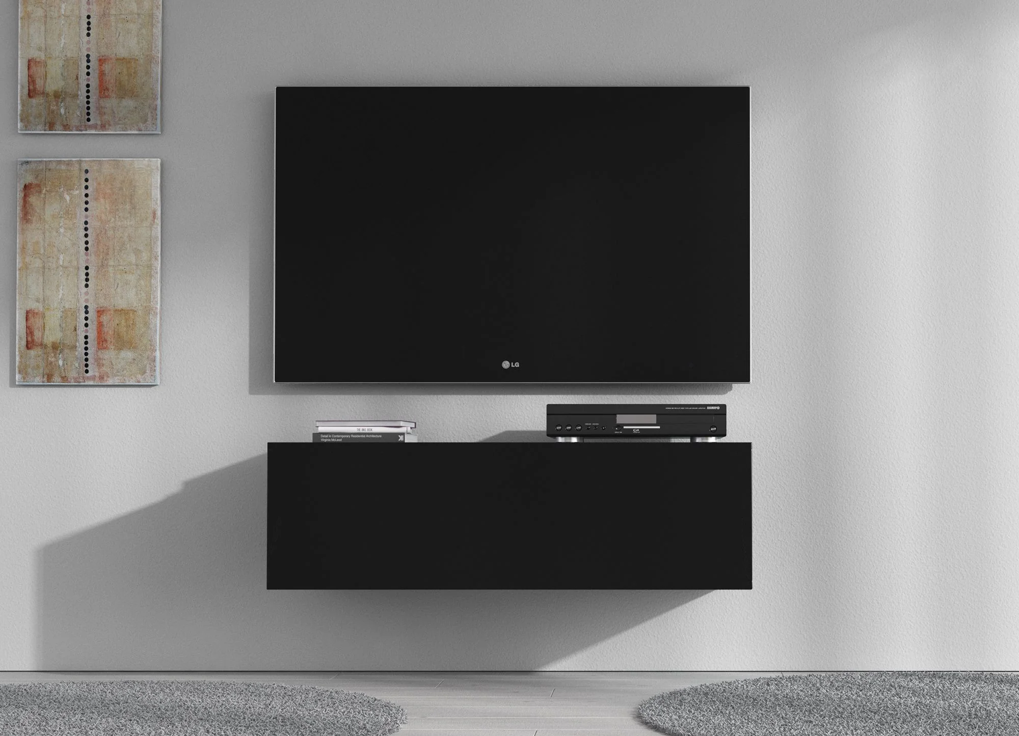 Flame - TV-Meubel - Mat zwart  - 100 cm - Image 2