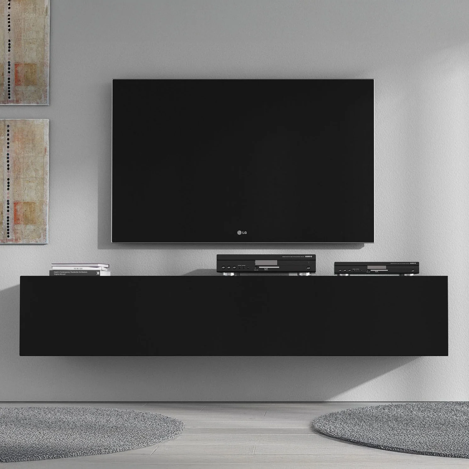 Flame - TV-Meubel - Mat zwart  - 160 cm - Image 3
