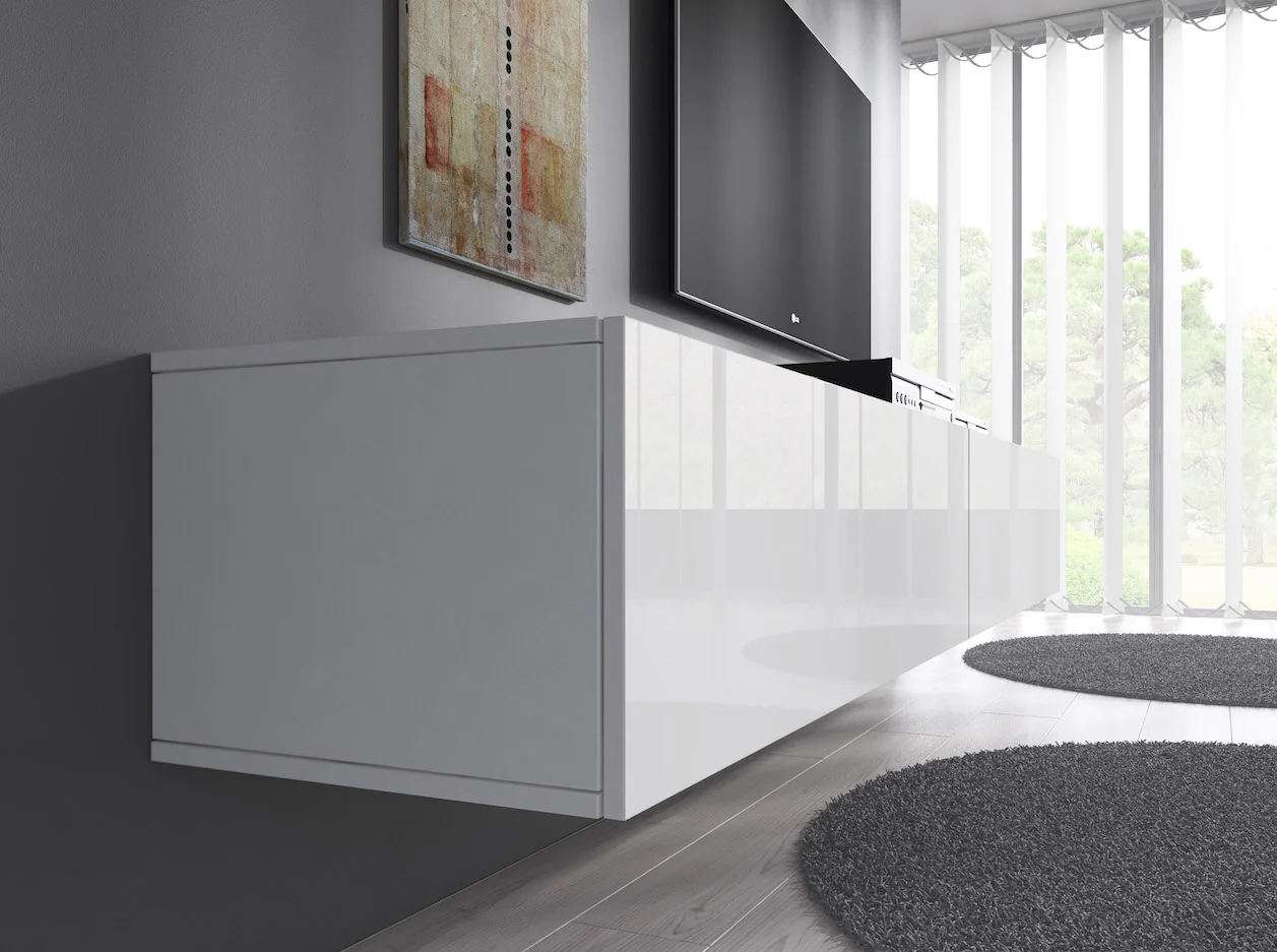 Flame - TV-Meubel - Wit - 200 cm - Image 3