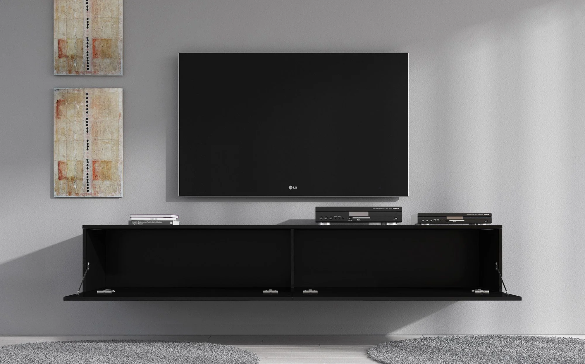 Flame XL - TV-Meubel - Mat zwart  - 180 cm - Image 3