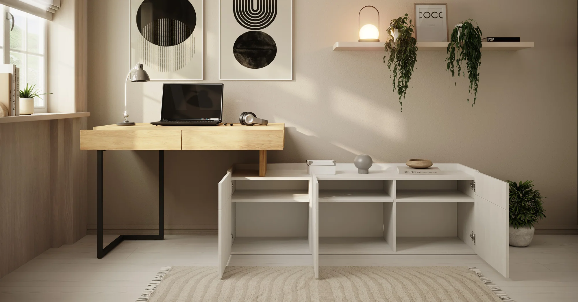 Floren - Bureau - Eiken - 239x61 cm - Image 4