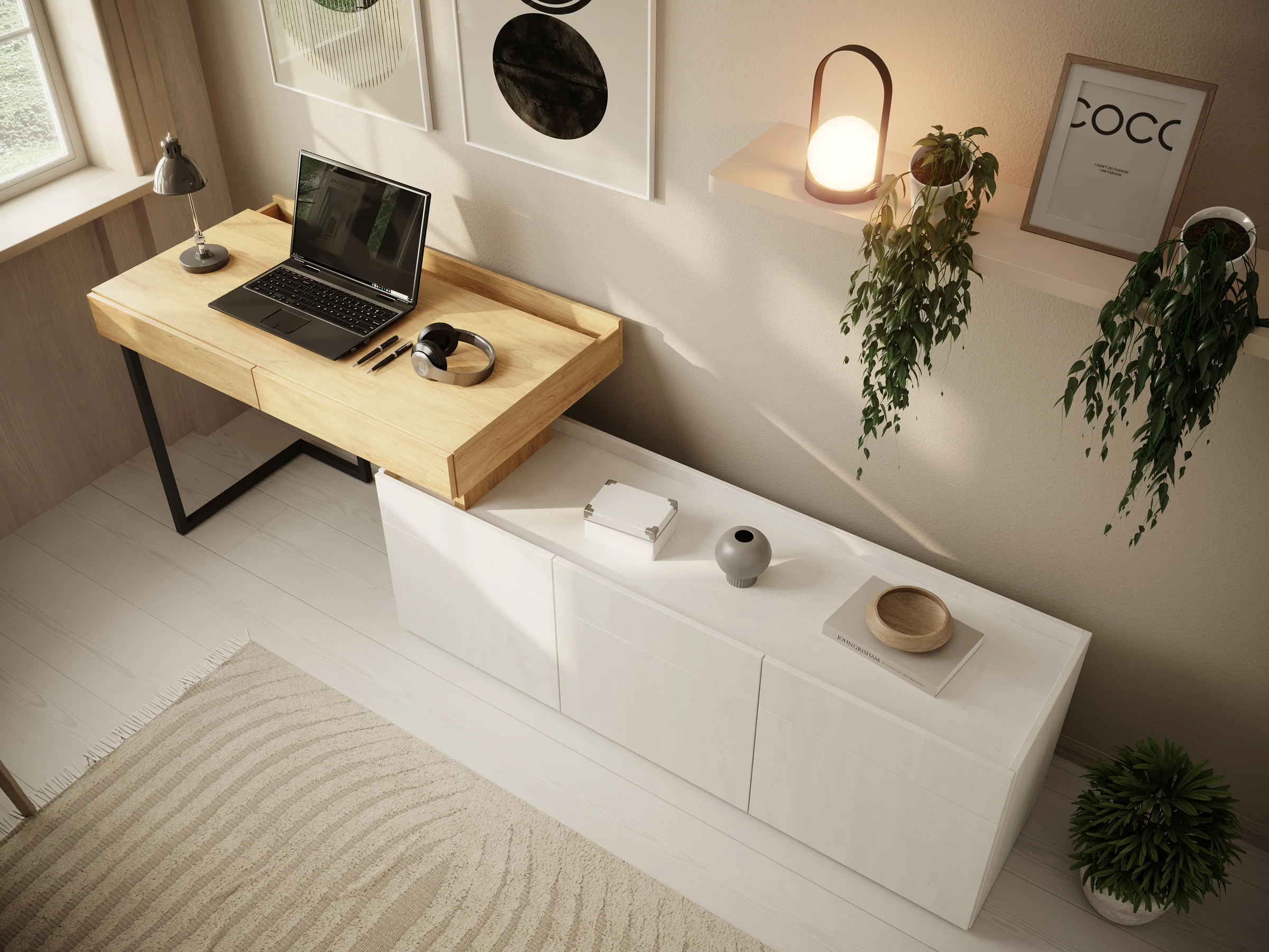 Floren - Bureau - Eiken - 239x61 cm - Image 8