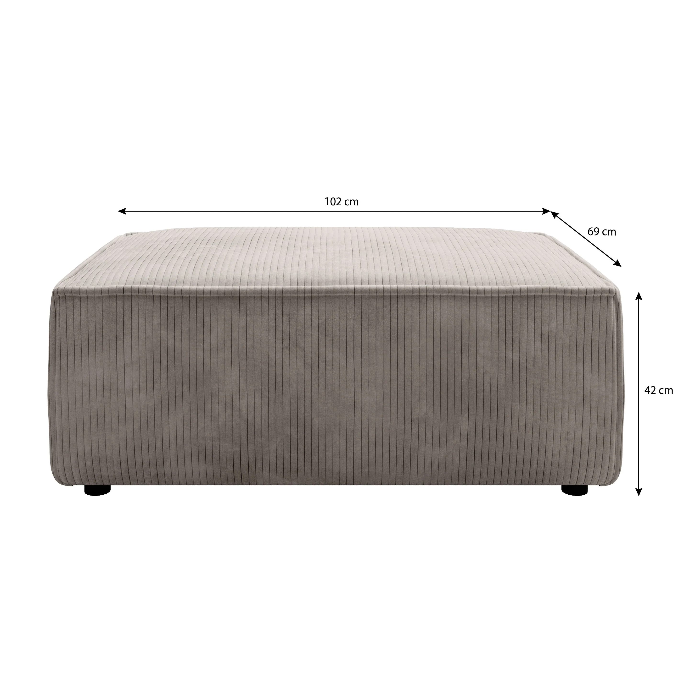 Foster - Poef - Ribstof beige - Image 3