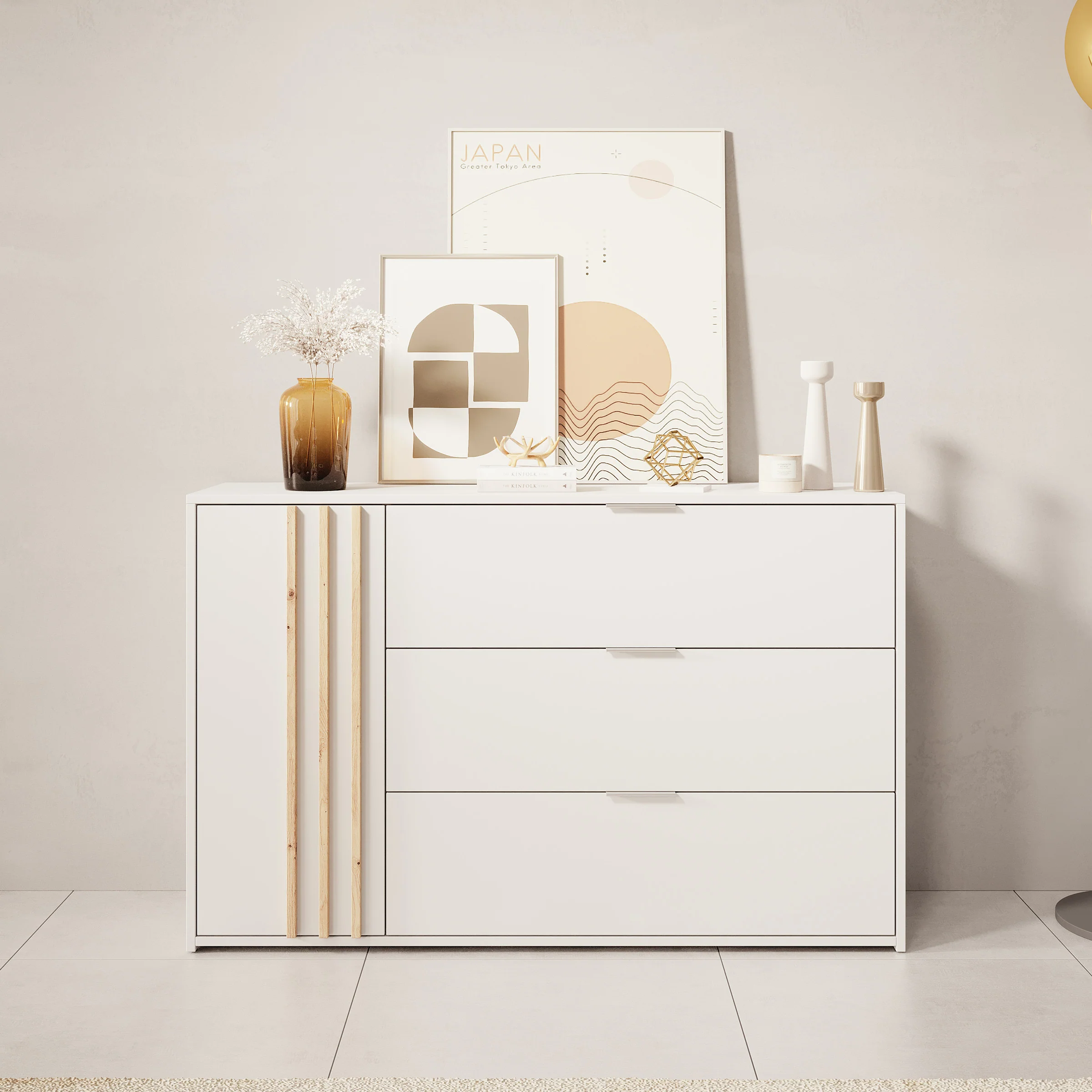 Franklin - Dressoir - Wit - 125x35x80 cm - Image 3