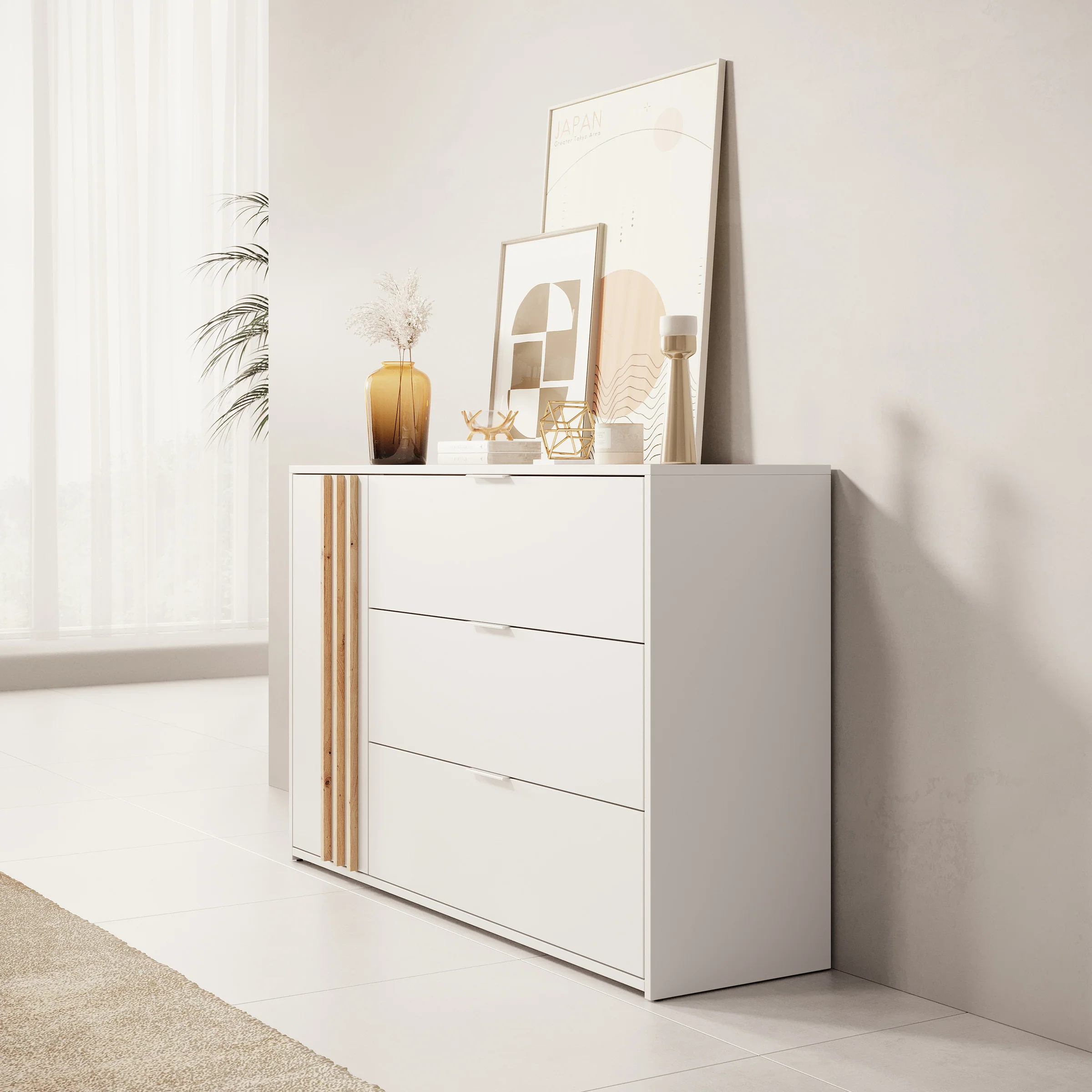 Franklin - Dressoir - Wit - 125x35x80 cm - Image 4