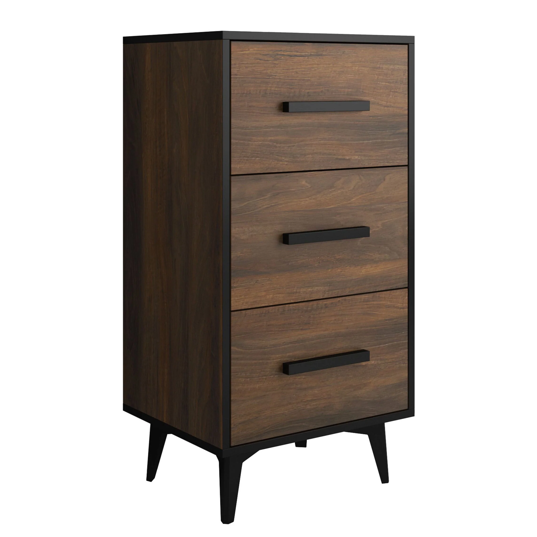 Frey - Ladekast - Donker eiken/zwart - 47x40x95 cm - Image 7