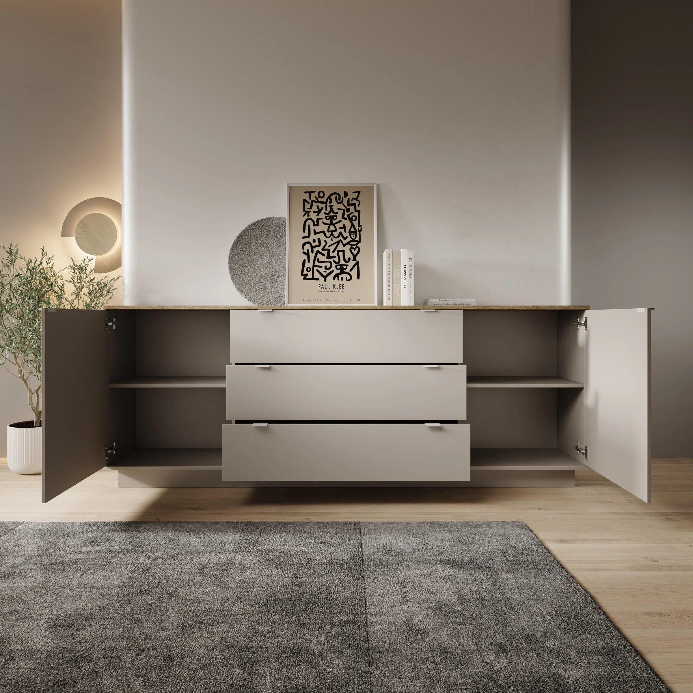 Galeno - Dressoir - Beige - 225x41x86 cm - Image 2