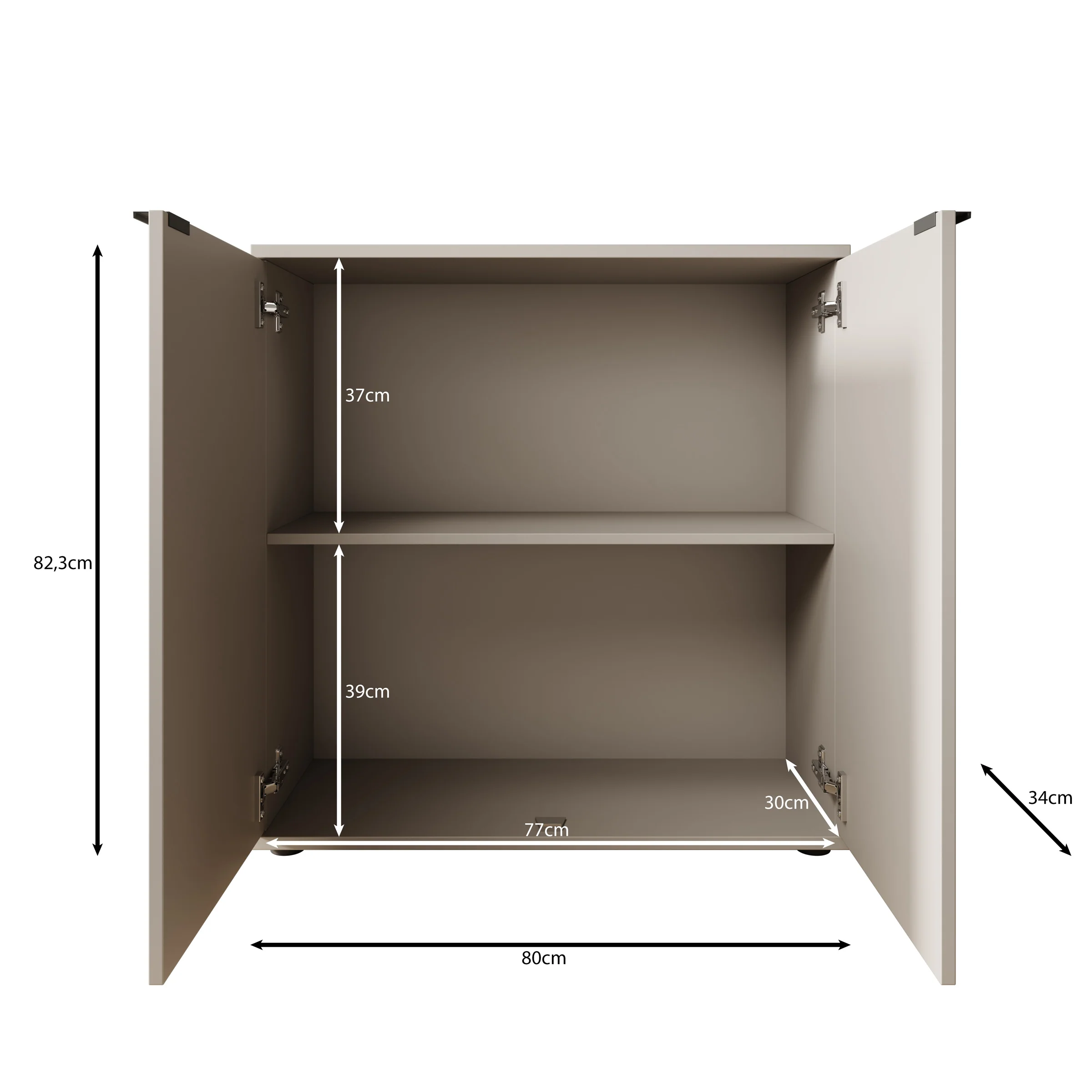 Galeno - Dressoir - Beige - 80x34x82 cm - Image 6