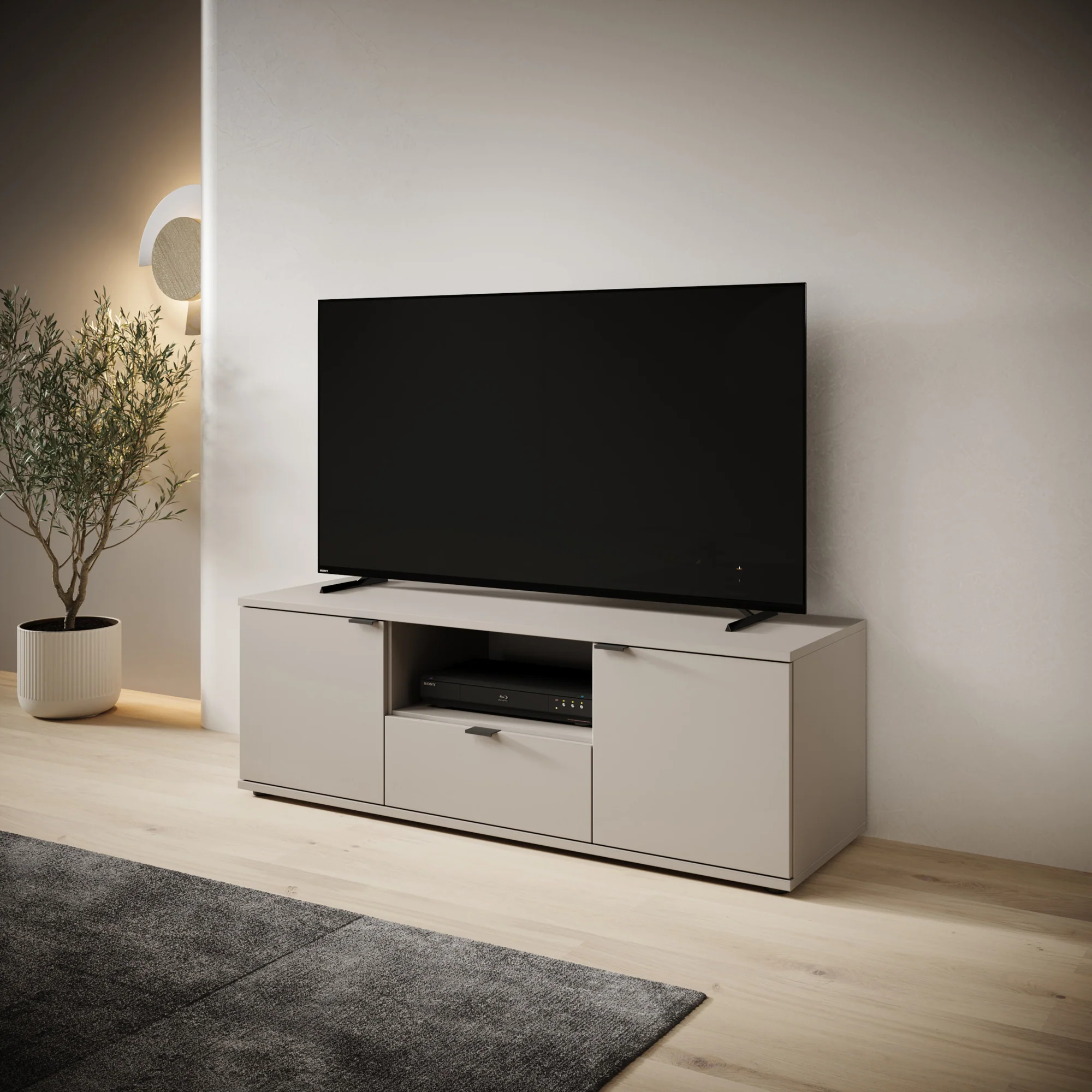 Galeno - TV-Meubel - Beige - 130x41x44 cm