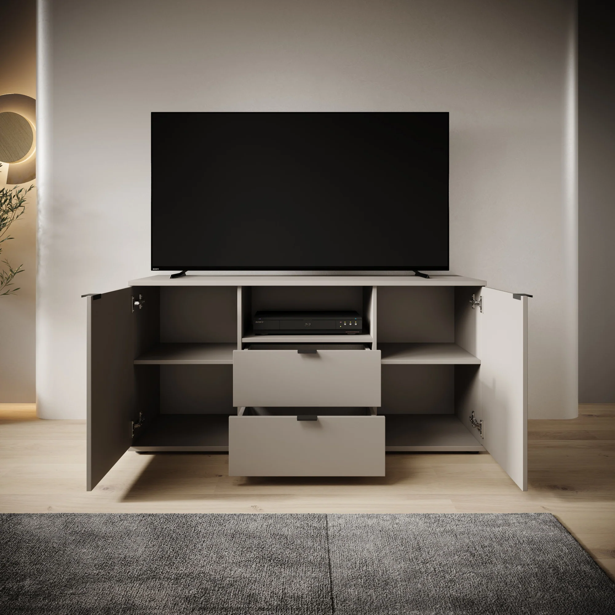 Galeno - TV-Meubel - Beige - 130x41x63 cm - Image 2