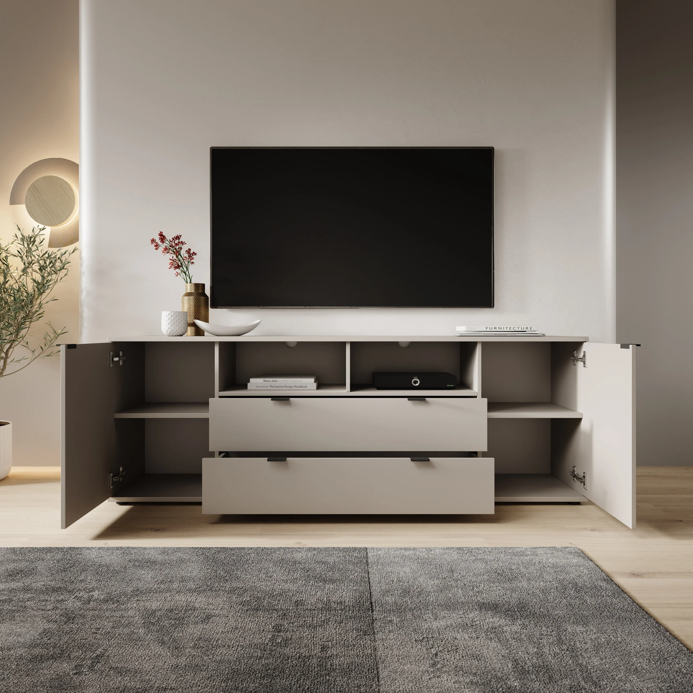 Galeno - TV-Meubel - Beige - 180x41x63 cm - Image 2