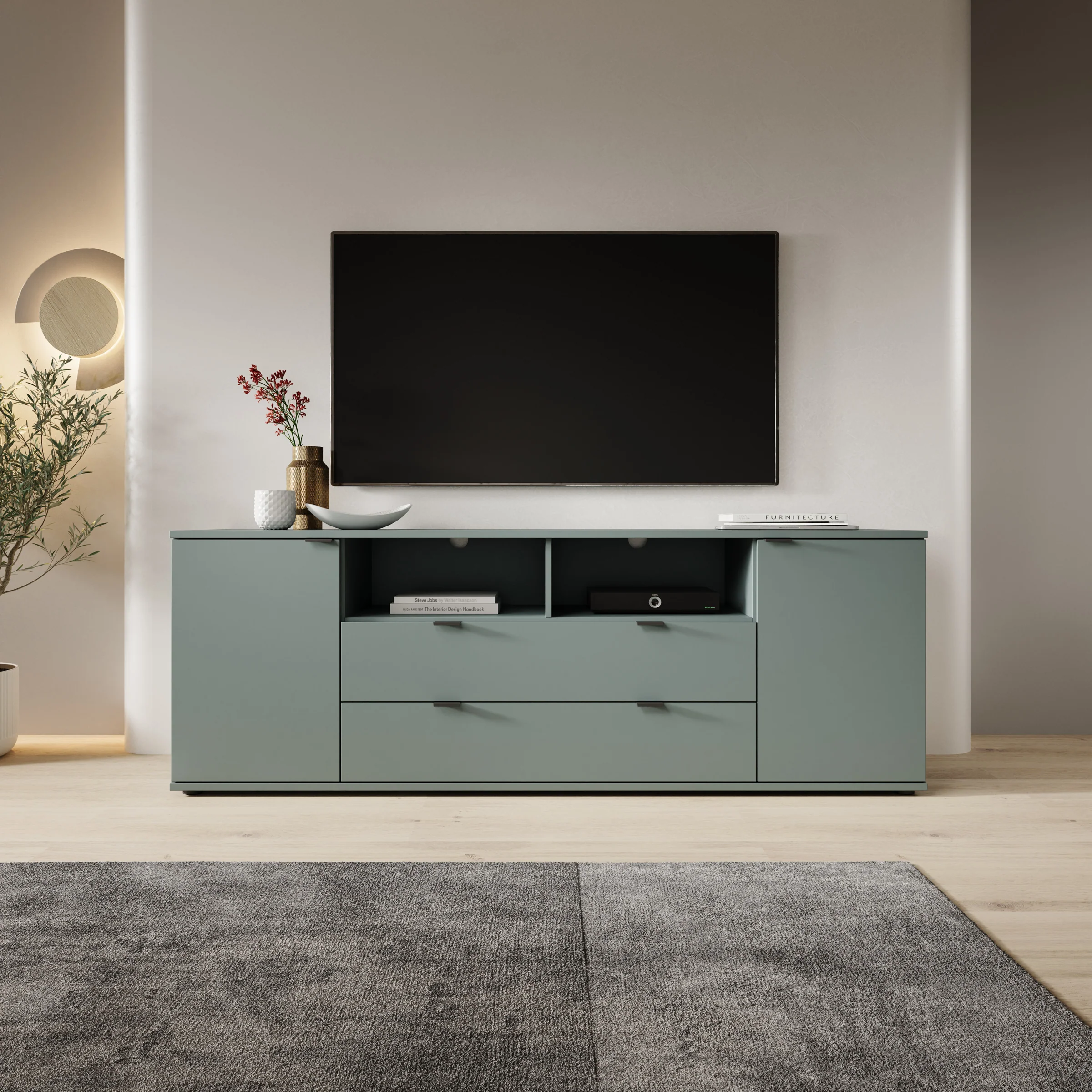 Galeno - TV-Meubel - Groen - 180x41x63 cm - Image 3