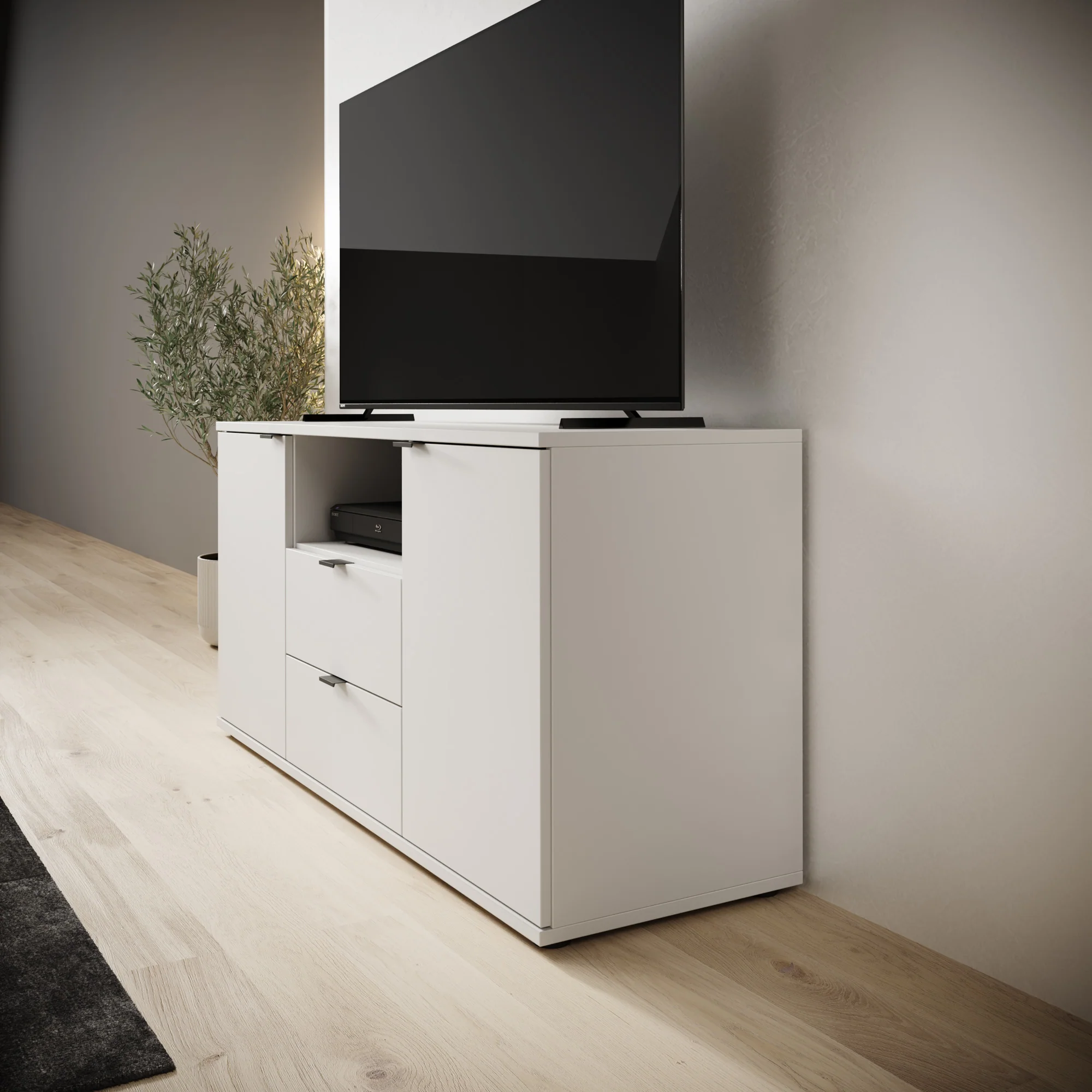 Galeno - TV-Meubel - Lichtgrijs - 130x41x63 cm - Image 4