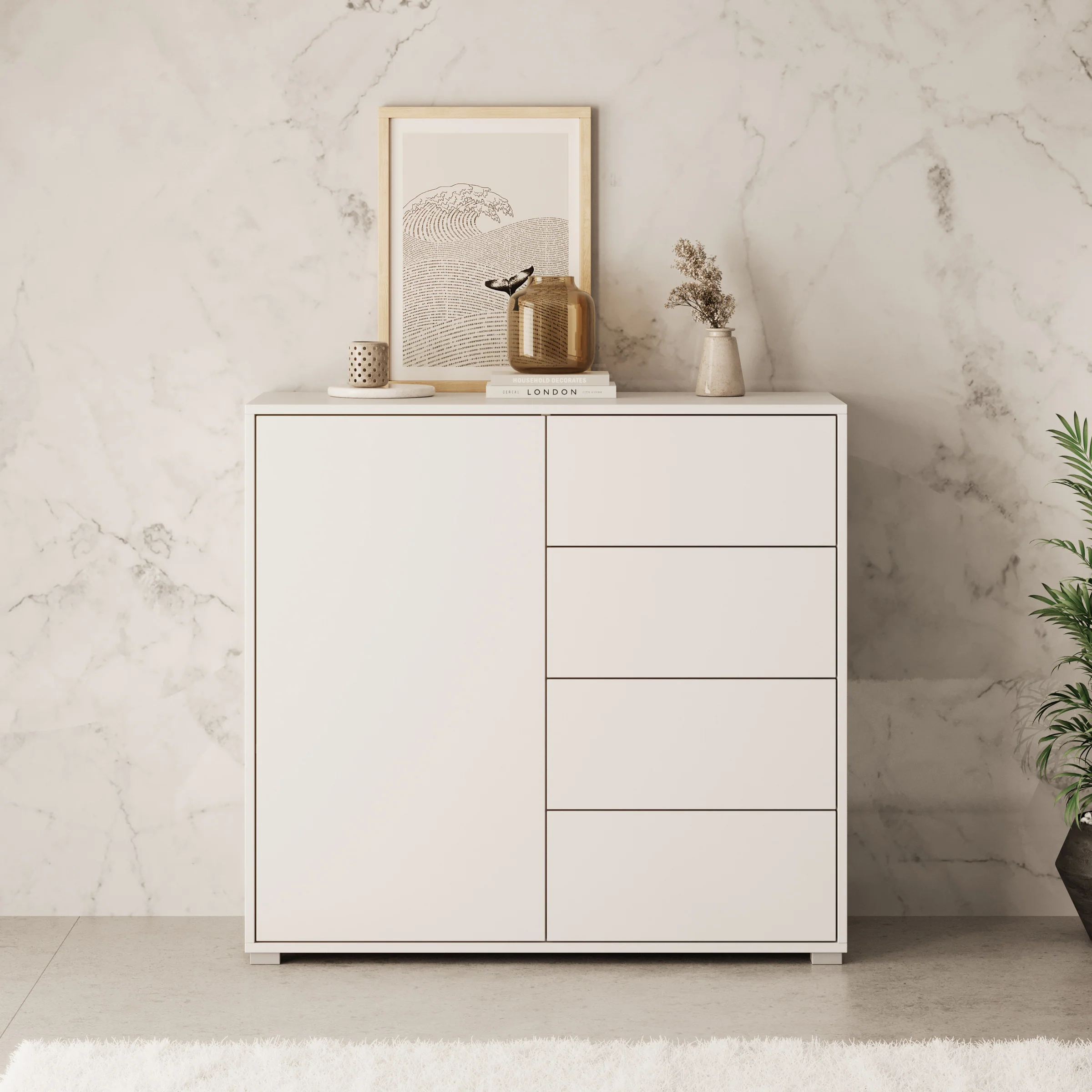 Gideon - Dressoir - Wit - 100x41x93 cm - Image 3