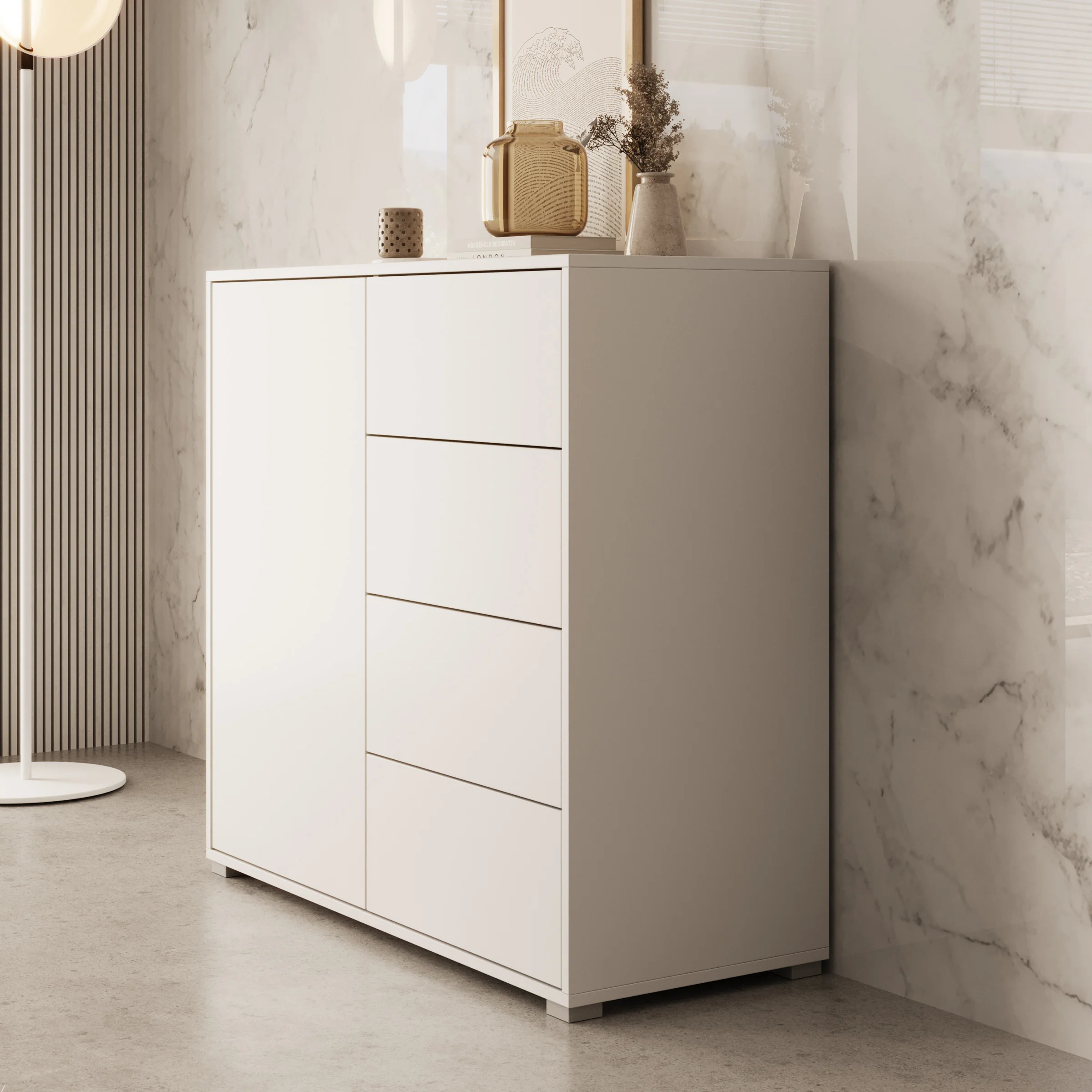Gideon - Dressoir - Wit - 100x41x93 cm - Image 4