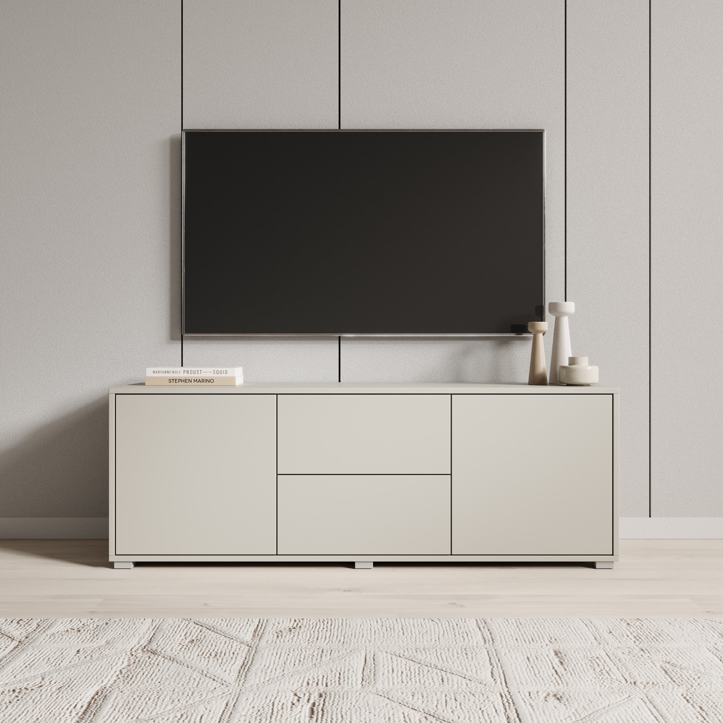 Gideon - TV-Meubel - Beige - 141x41x50 cm - Image 3